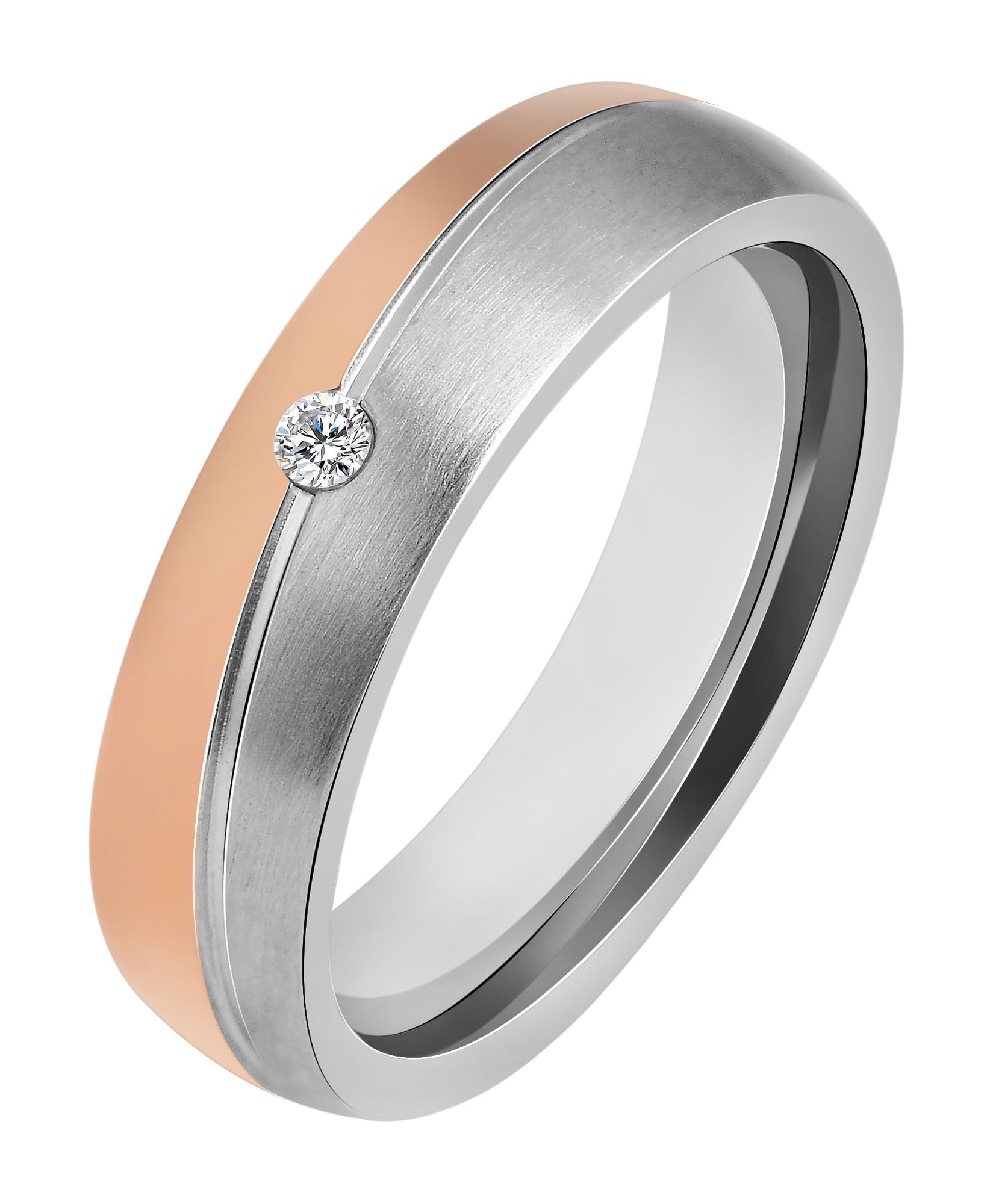 Adelia´s Fingerring »Damen Ring aus Edelstahl mit Strass Steinchen«
