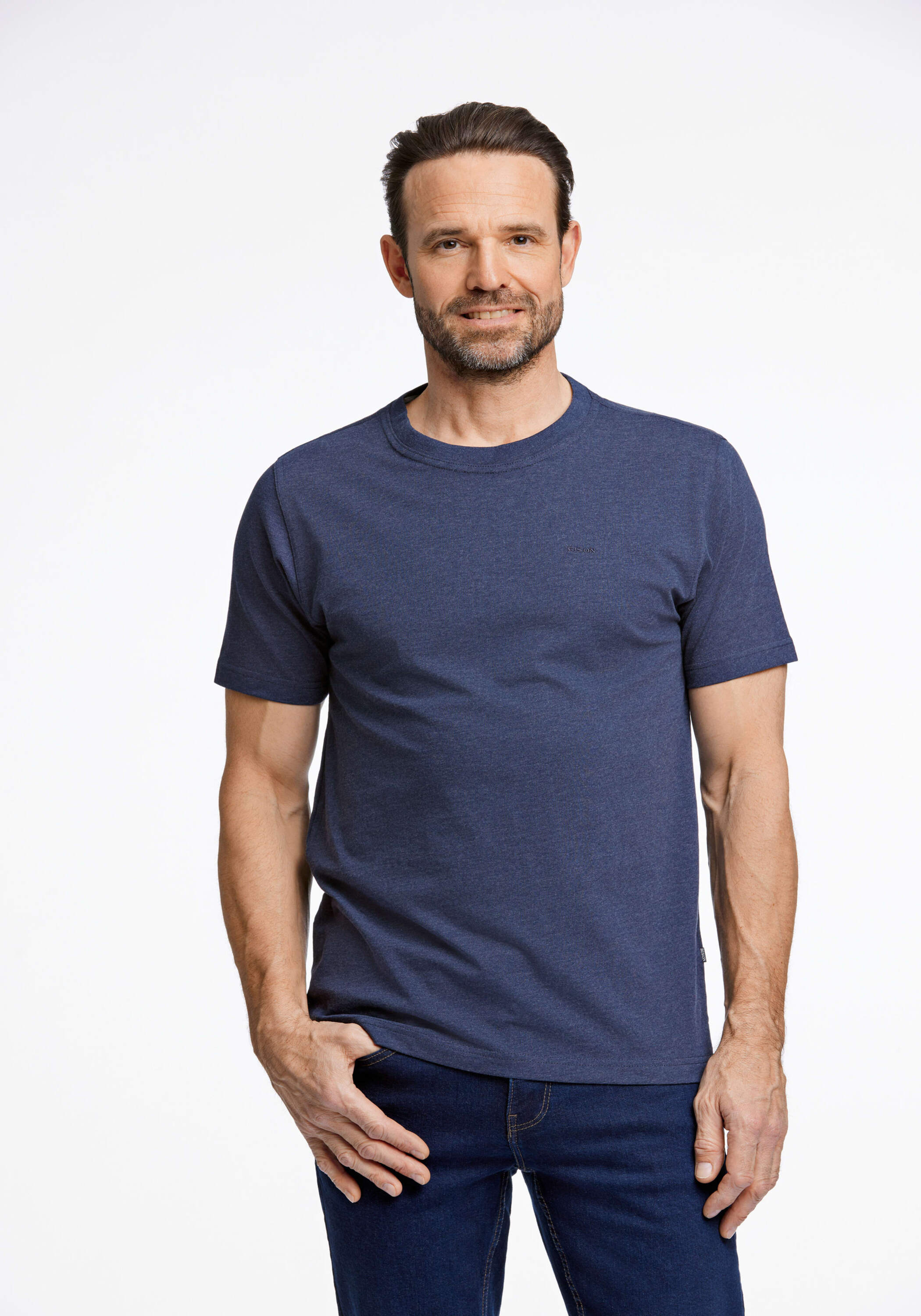 BISON Kurzarmshirt "T-Shirt (Kurzarm) Comfort Fit"