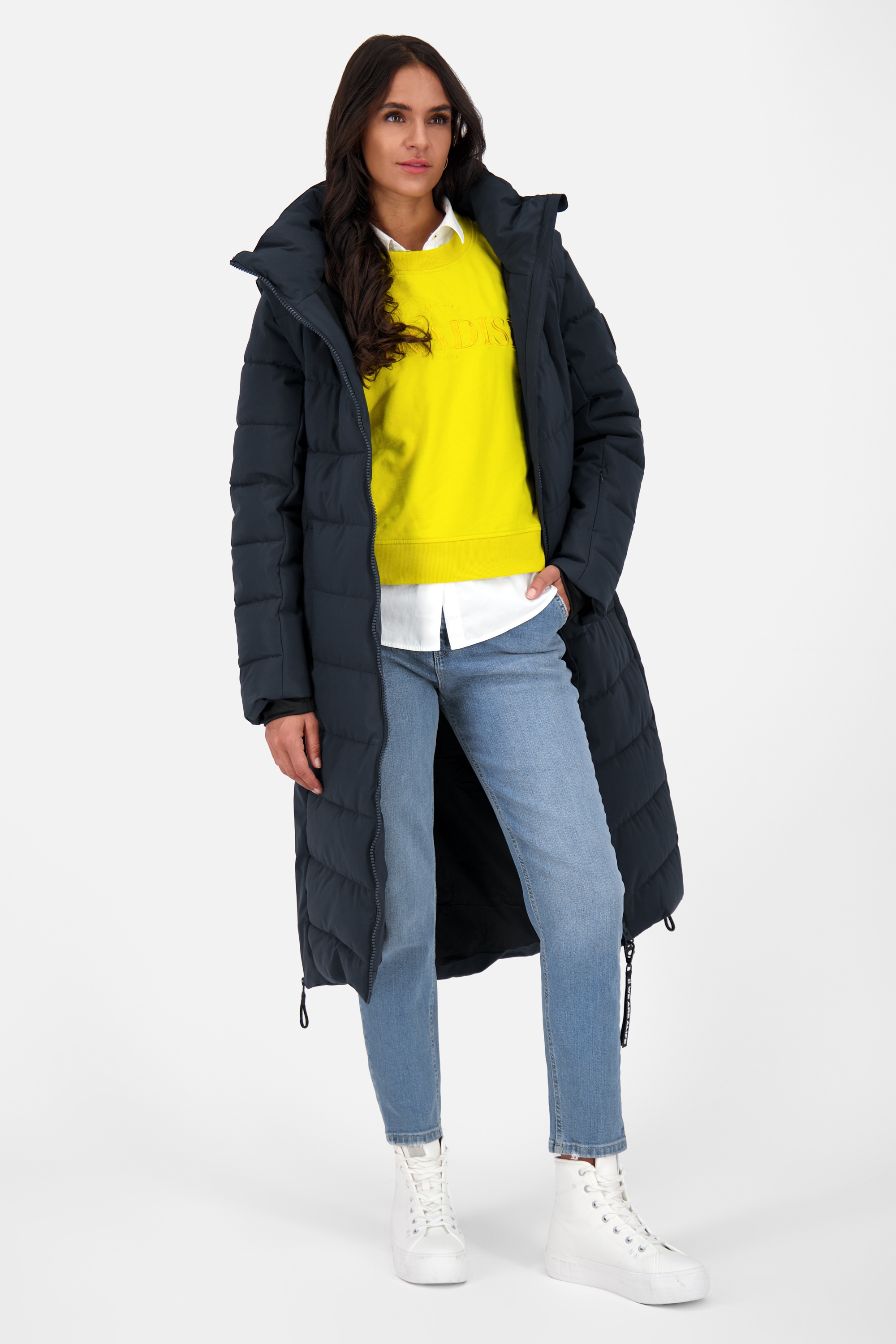 Alife & Kickin Steppjacke »Damen NellyAK A«, mit Kapuze, Mantel & Weste in einem, mit abnehmbaren Ärmeln in schmaler Passform
