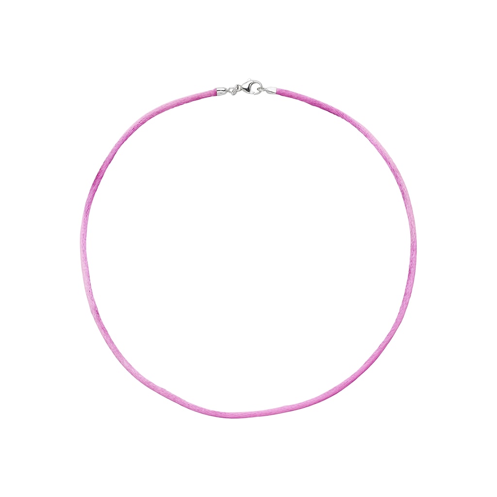 JOBO Kette ohne Anhänger Seidenkette pink 42 cm