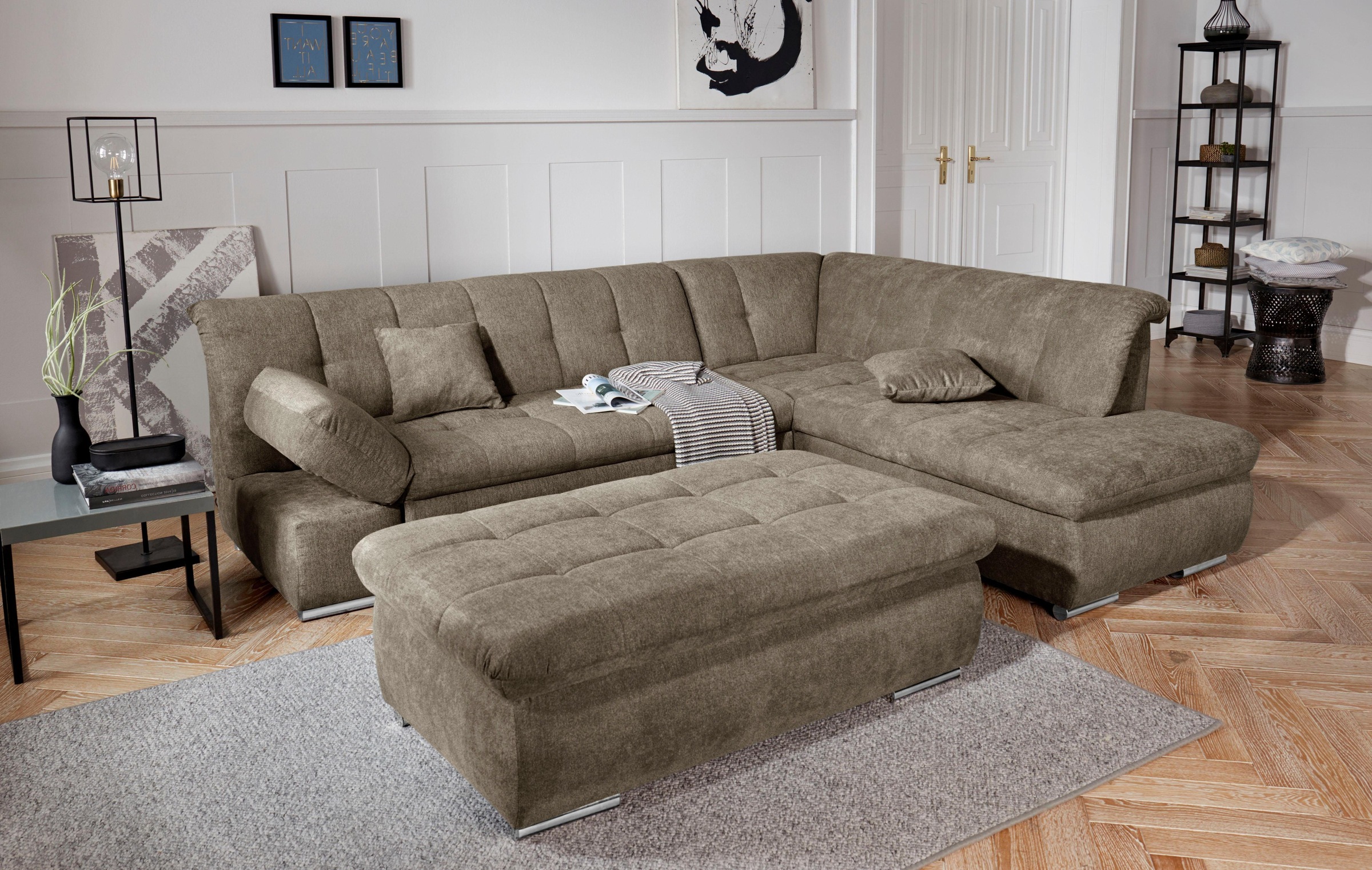 Thumbnail - DOMO collection "Mona L-Form bequem und komfortabel, Breite 271cm, L-Form" wahlweise mit Bett- und Armlehnfunktion