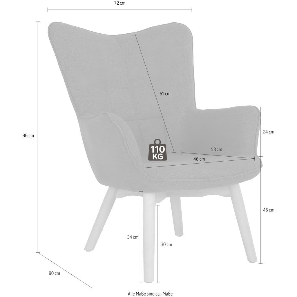 byLIVING Sessel »Adam«, (1 St.)