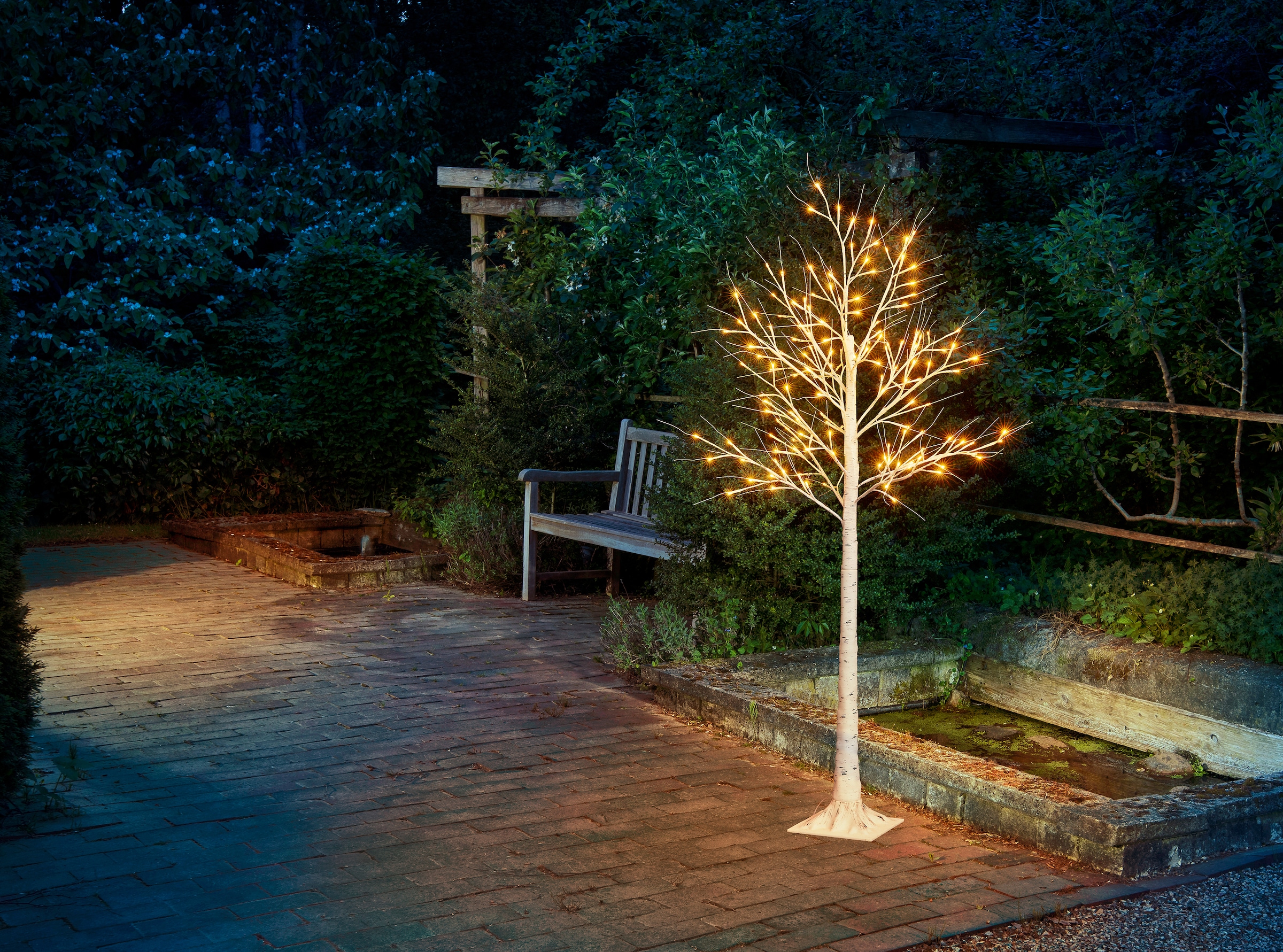 BONETTI LED Baum 120 Höhe flammig-flammig, Beleuchteter | Birkenoptik, BAUR Baum Deko- kaufen »Weihnachtsdeko«, cm 120 in ca