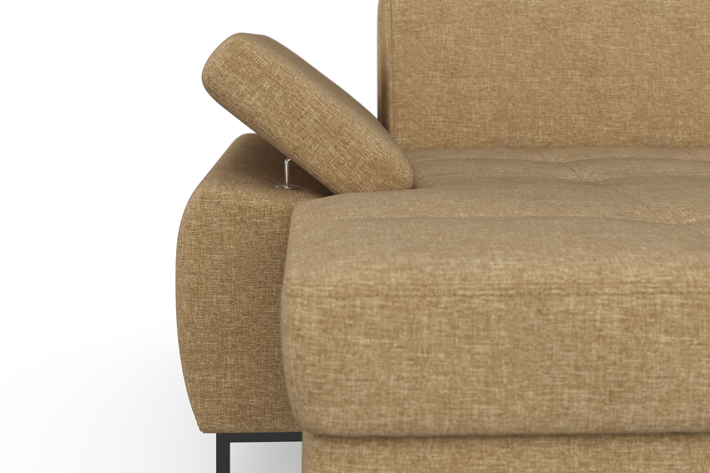 DOMO collection Ecksofa »Capelo L-Form«, mit Armteilverstellung, wahlweise mit Bettfunktion, Federkern