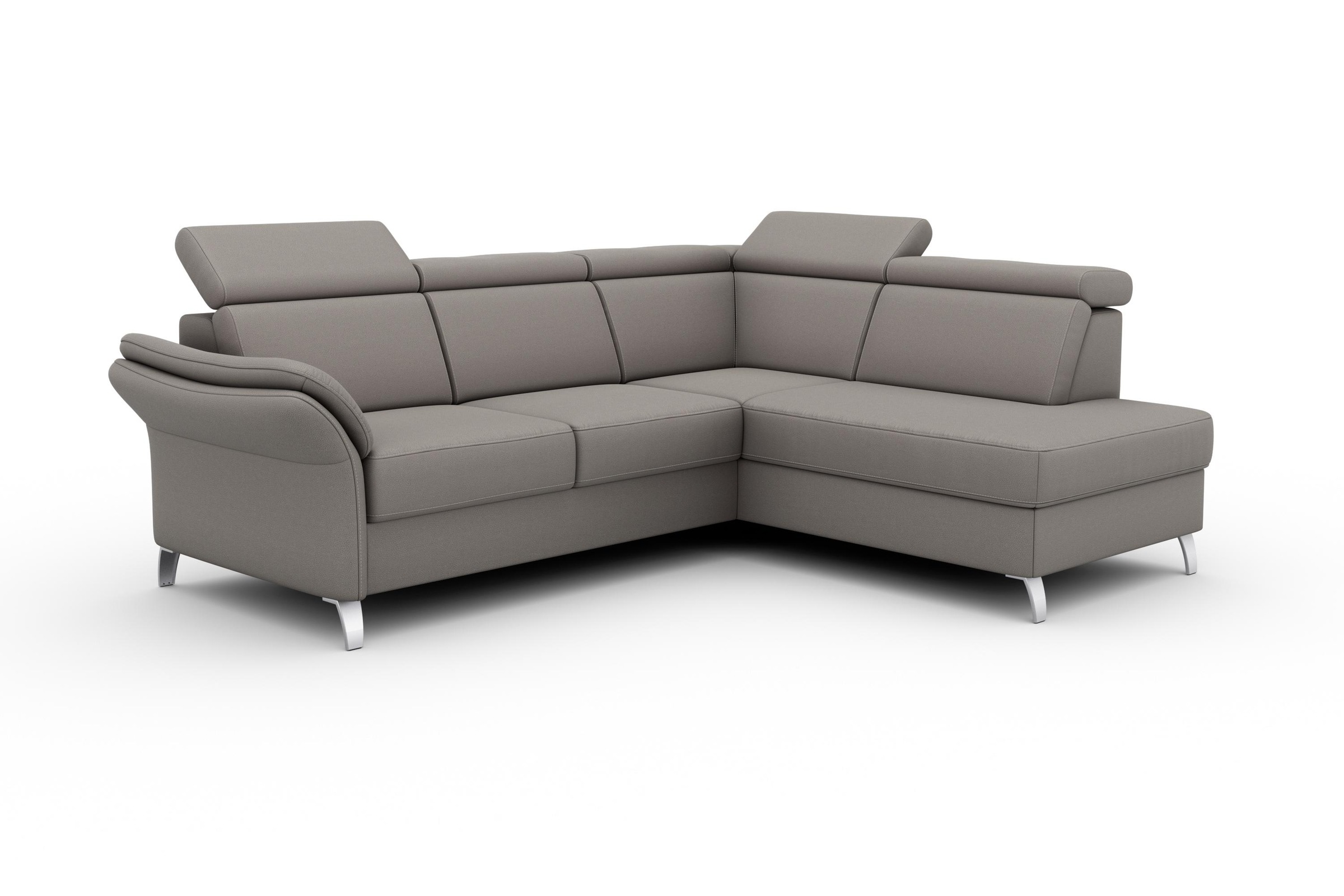 sit&more Ecksofa »Vincenzo L-Form«, inklusive Kopfteilverstellung, wahlweise mit Bettfunktion, Bettkasten