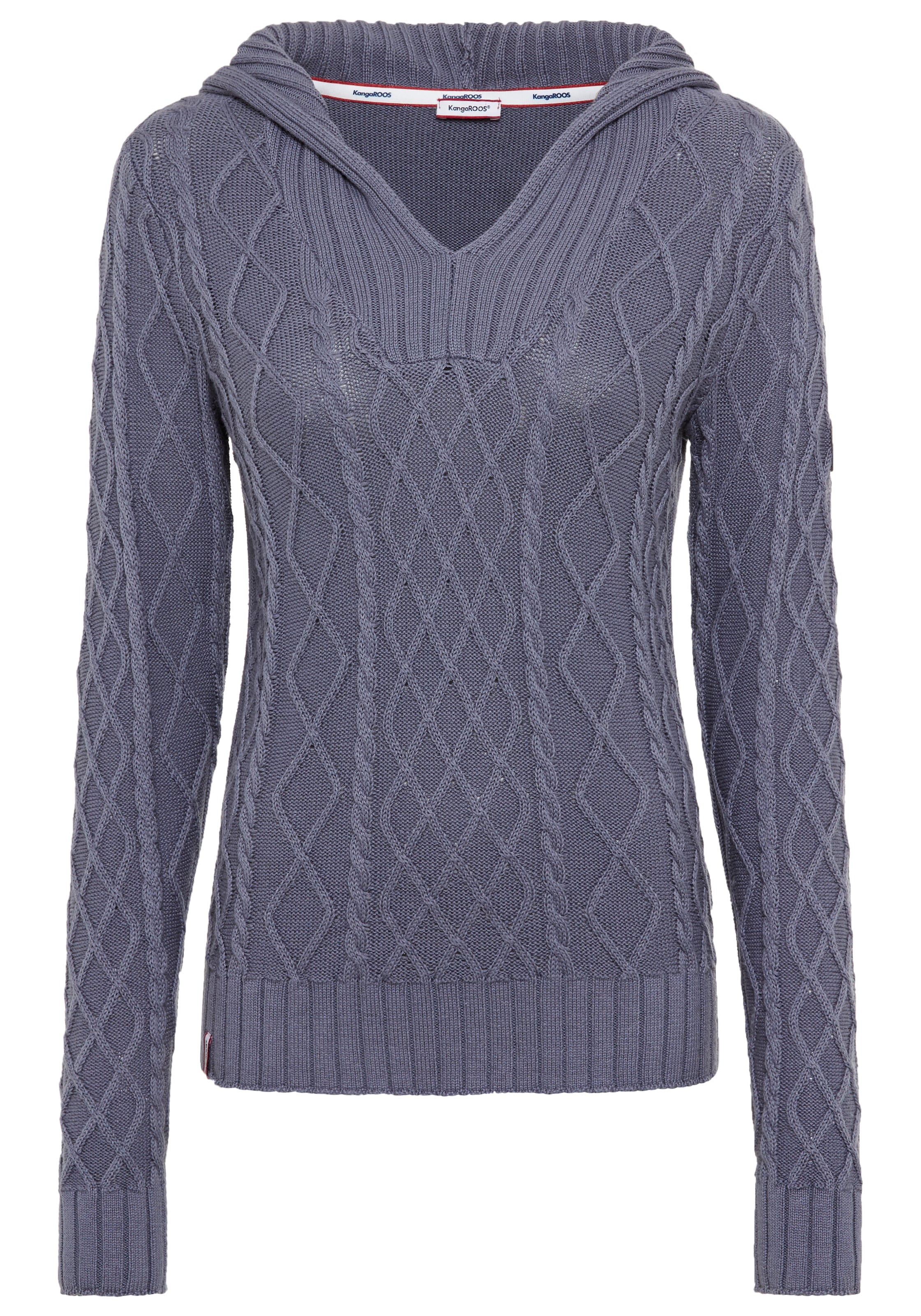 KangaROOS Kapuzenpullover, aus Zopfstrick
