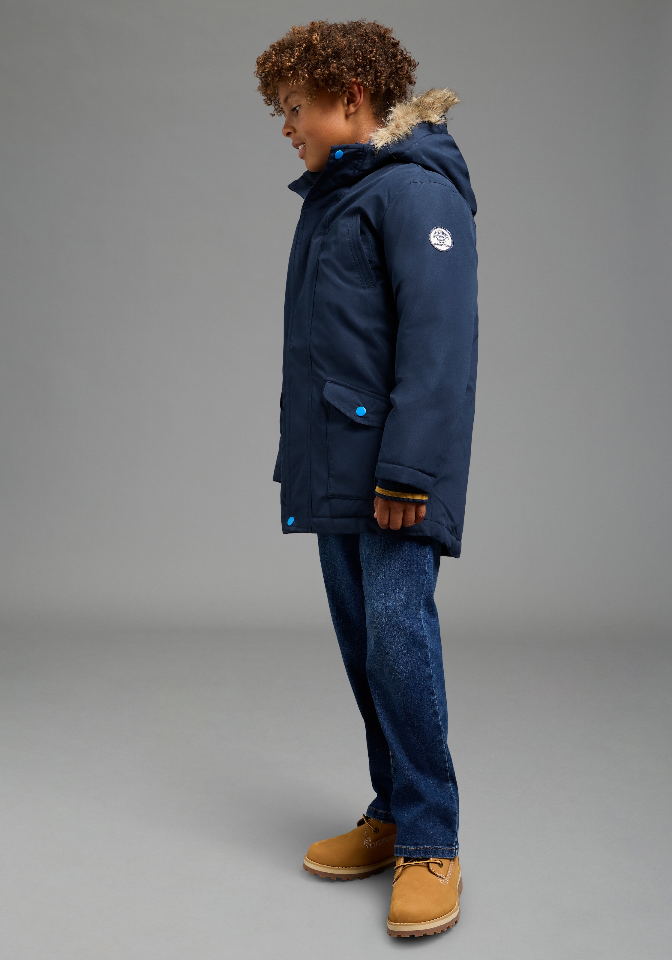 Scout Outdoorjacke »Parka mit Fellkragen - SCOUT« mit Kapuze Warmer Parka mit abnehmbaren Kapuzendetails, mit Fleecefütterung