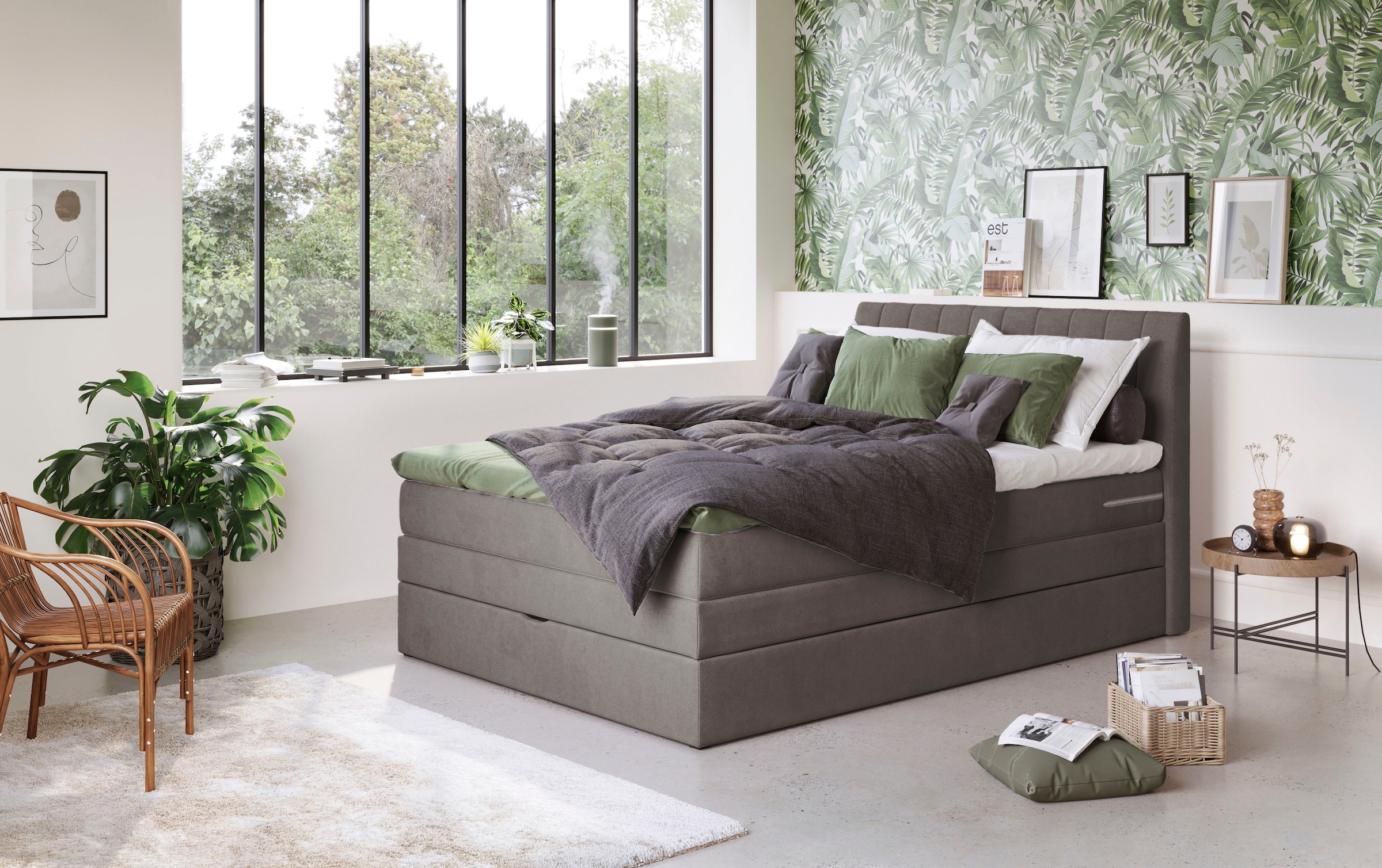 COTTA Boxspringbett »Shark inkl. Bettkasten und Topper«, erhältlich in den Breiten 140x200cm, 160x200cm und 180x200cm