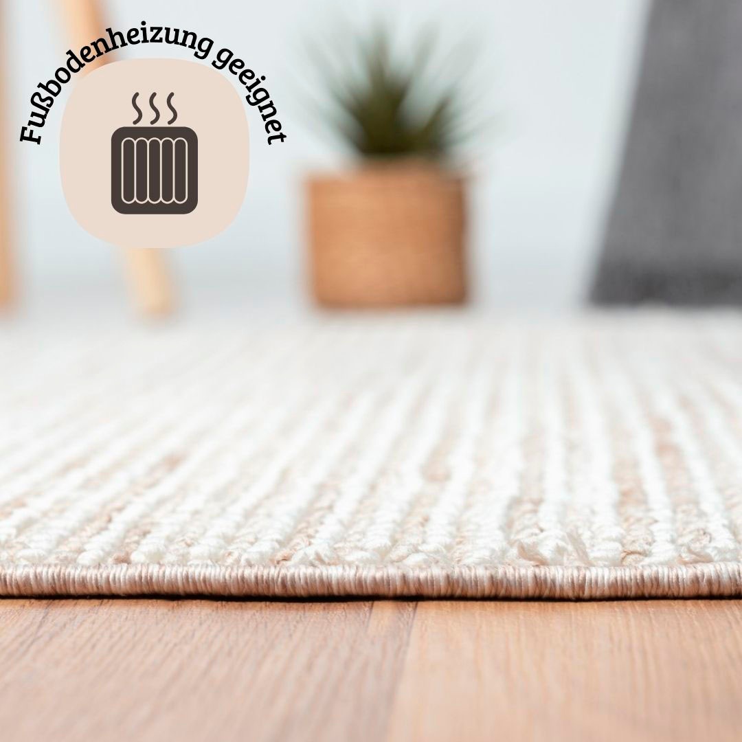 my home Teppich »Vals«, rund, 7 mm Höhe, Uni Farben, meliert, Sisal-Optik, auch in rechteckig erhältlich