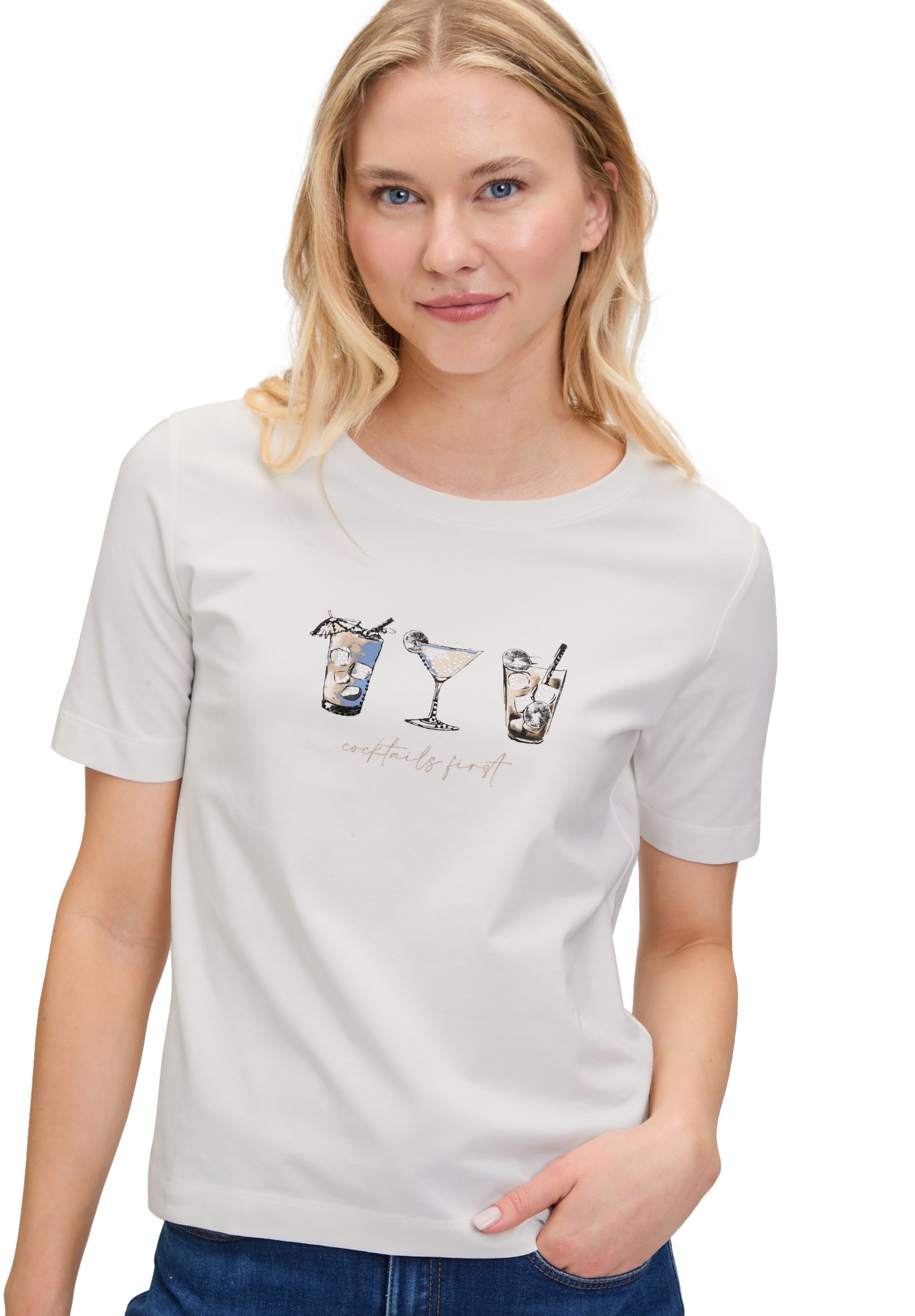 Betty&Co Kurzarmshirt »Betty & Co Casual-Shirt mit Print«, (1 tlg.)