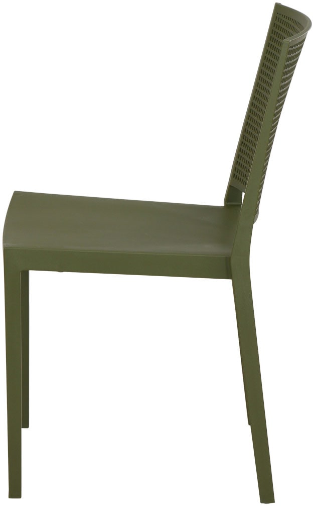 Siena Garden Gartensessel »Square 2er Set Stapelstuhl olive« Set, 2 Stk. tlg. Gestell, Polypropylen/Glasfaser