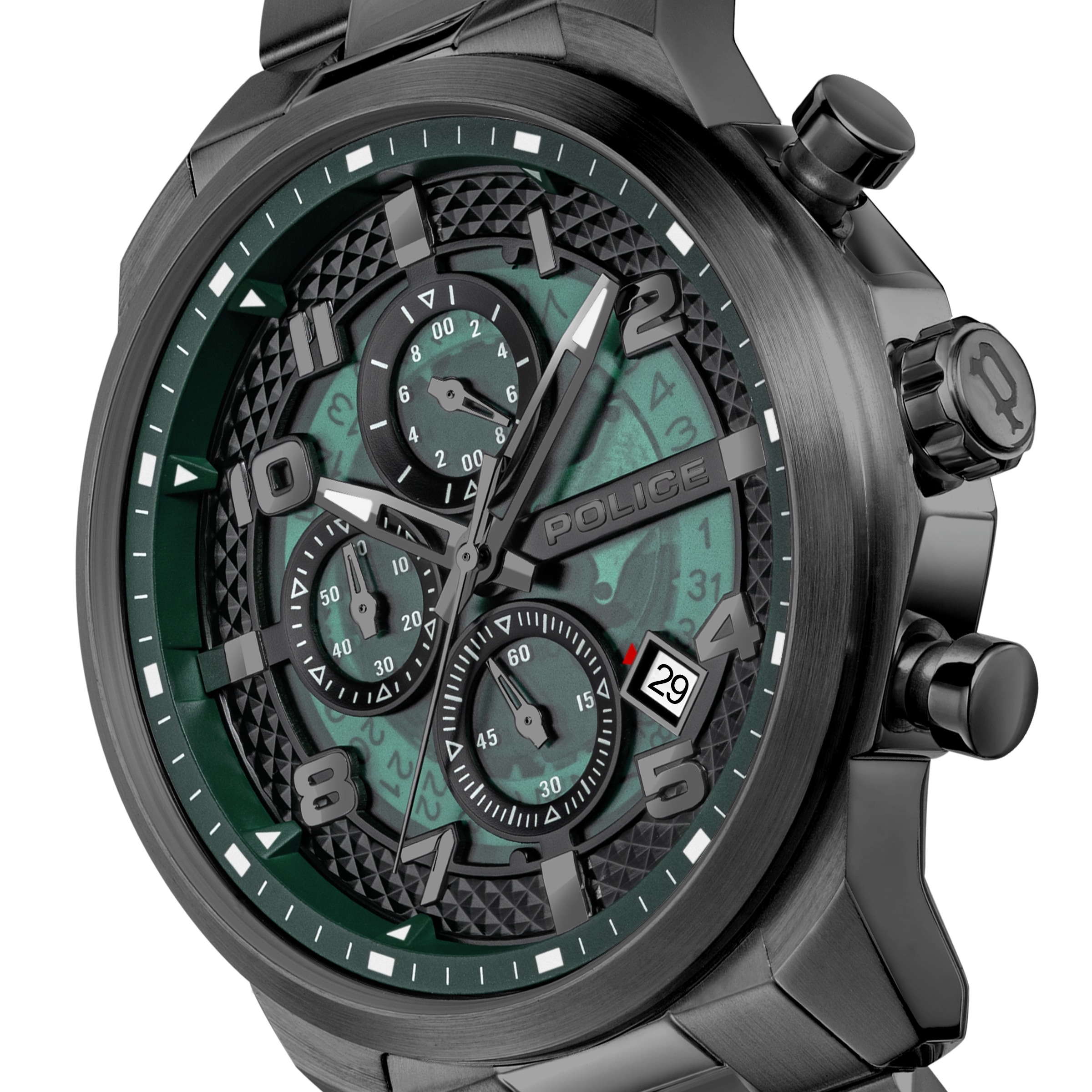 Police Chronograph »Soul Set« Quarzuhr, Armbanduhr, Herrenuhr, Edelstahlarmband