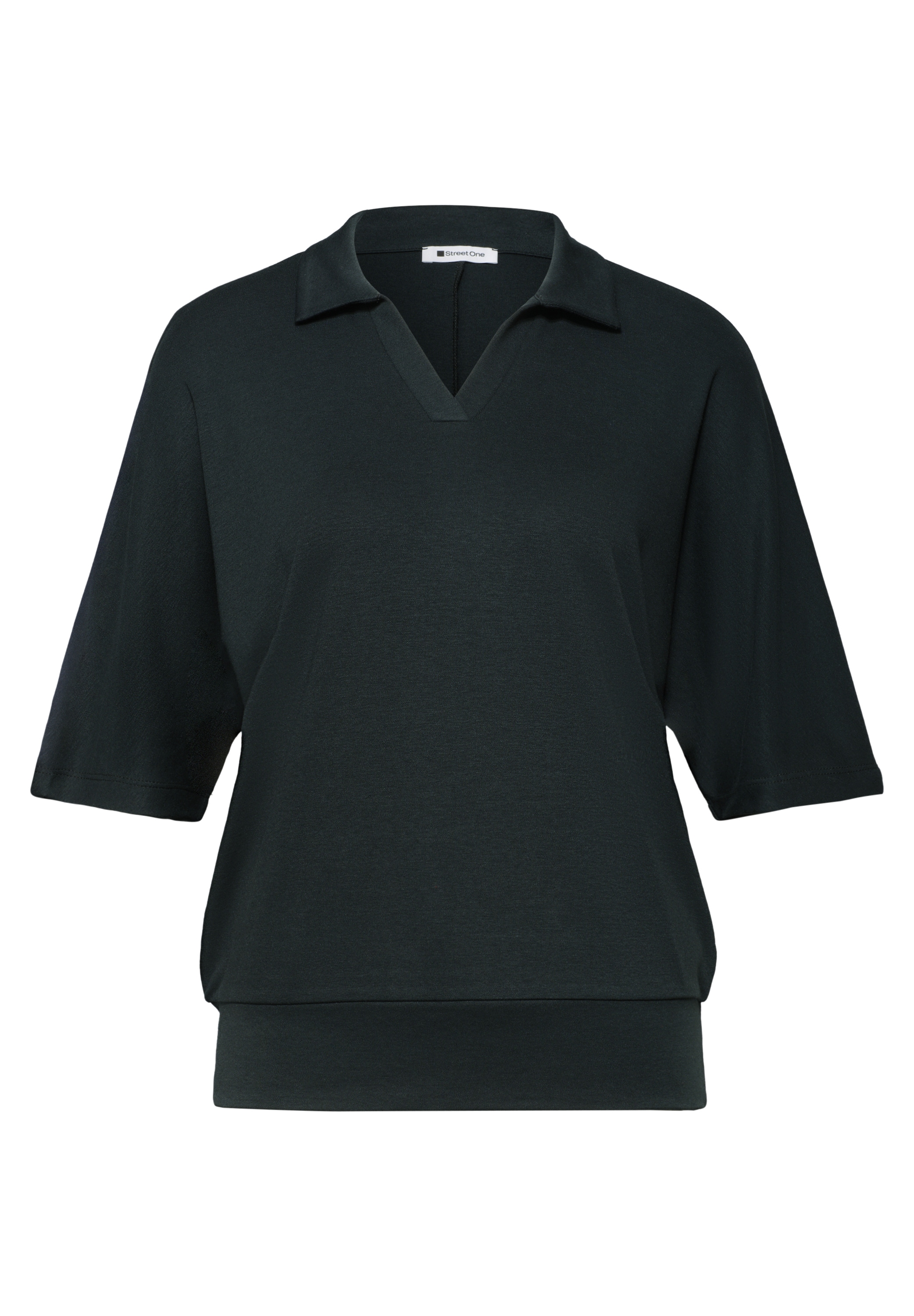 STREET ONE Poloshirt im soften Baumwoll-Mix