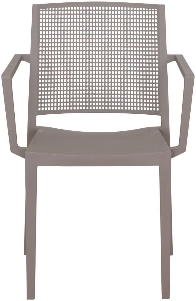 Siena Garden Gartensessel »Square 2er Set Stapelsessel taupe« Set, 2 Stk. tlg. Gestell, Polypropylen/Glasfaser