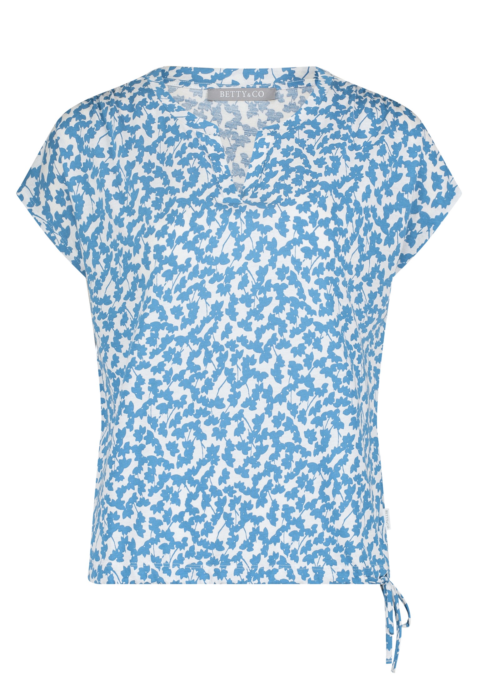 Betty&Co Kurzarmshirt »Betty & Co Damen Casual-Shirt mit Tunnelzug«, (1 tlg.), Druck