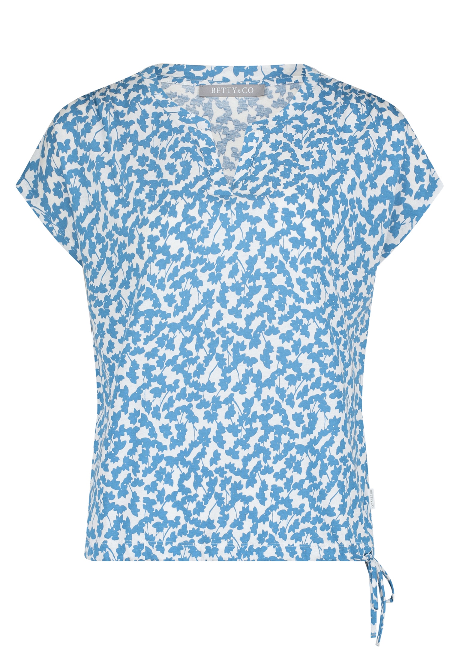 Betty&Co Kurzarmshirt "Betty & Co Casual-Shirt mit Tunnelzug", Druck günstig online kaufen