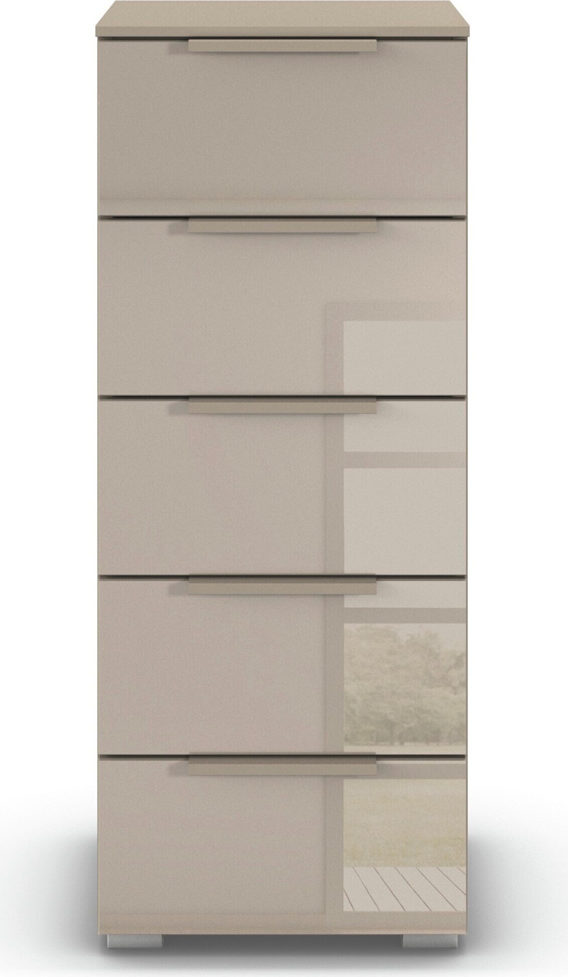 rauch Schubkastenkommode »Highboard Sideboard Kommode MONTCLAR Frontauswahl Dekor/Hochglanz/Glas« in 2 Breiten: 40 oder 80 cm / Höhe 100 cm, inkl. Soft-Close-Funktion,  mit 5 geräumigen Schubladen, viele Griffvarianten MADE IN GERMANY