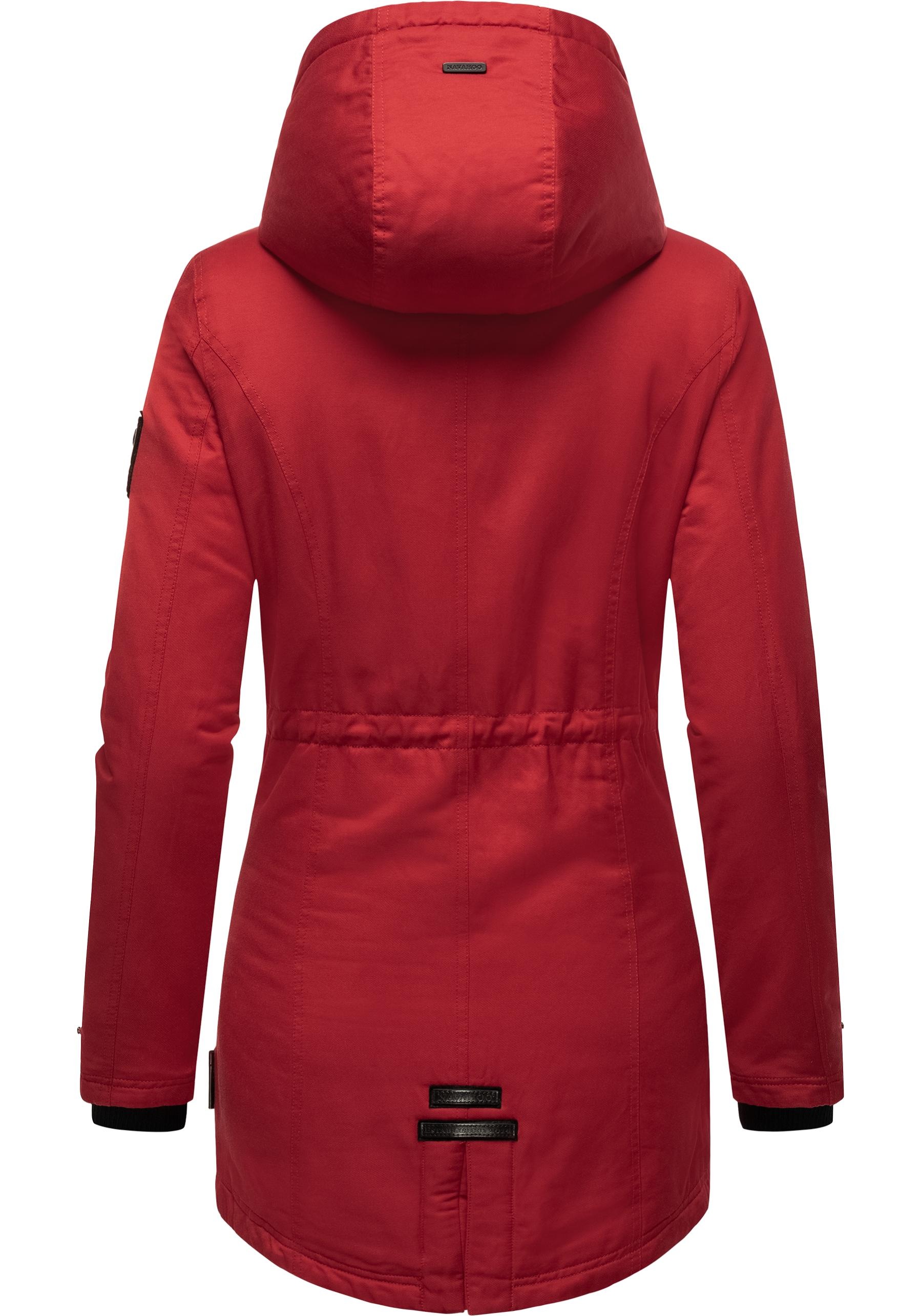 Navahoo Wintermantel »Avrille II«, sportlicher Damen Winter Kurzmantel mit großer Kapuze