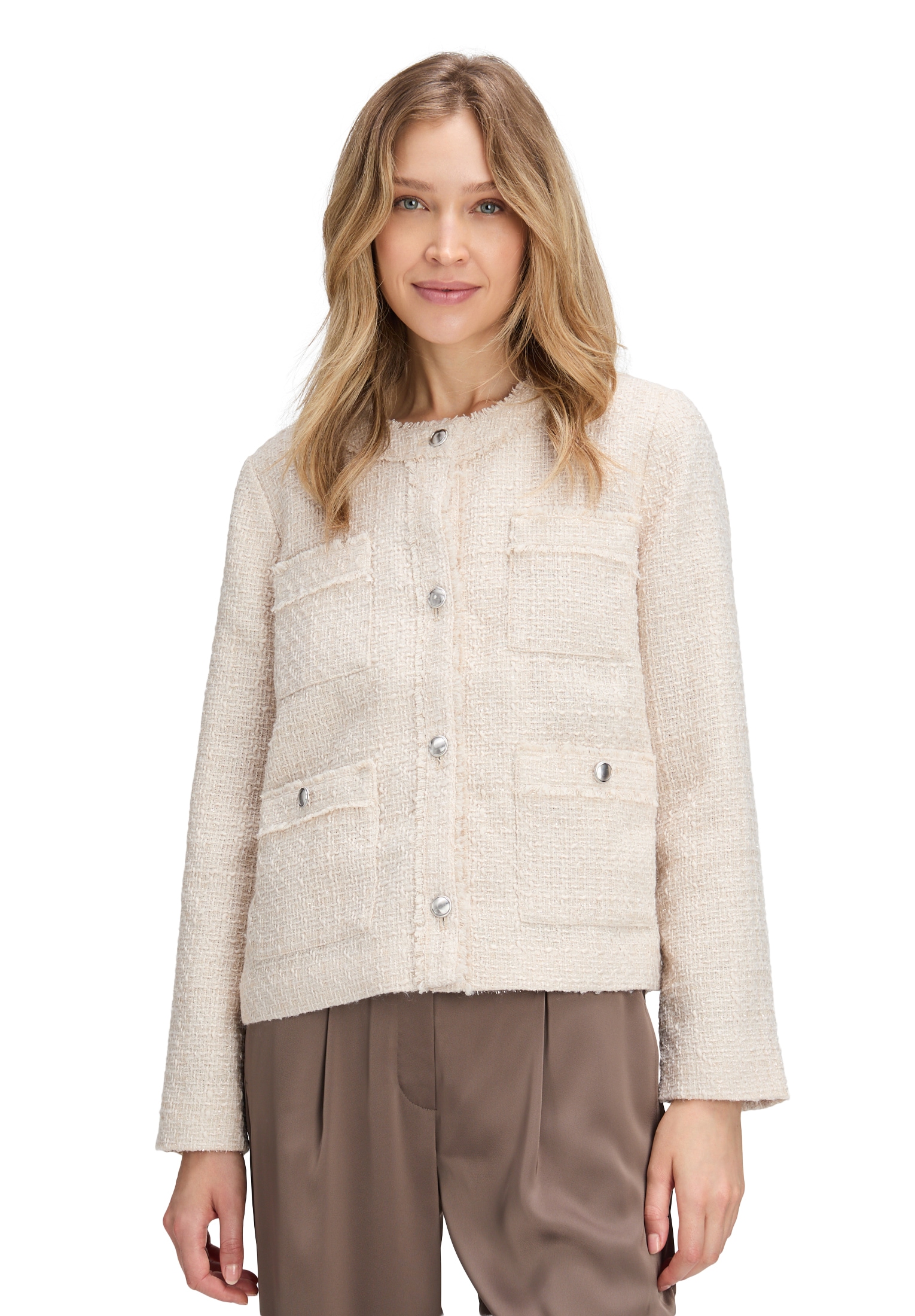 Betty Barclay Jackenblazer "Damen Blazer-Jacke mit Fransen" günstig online kaufen