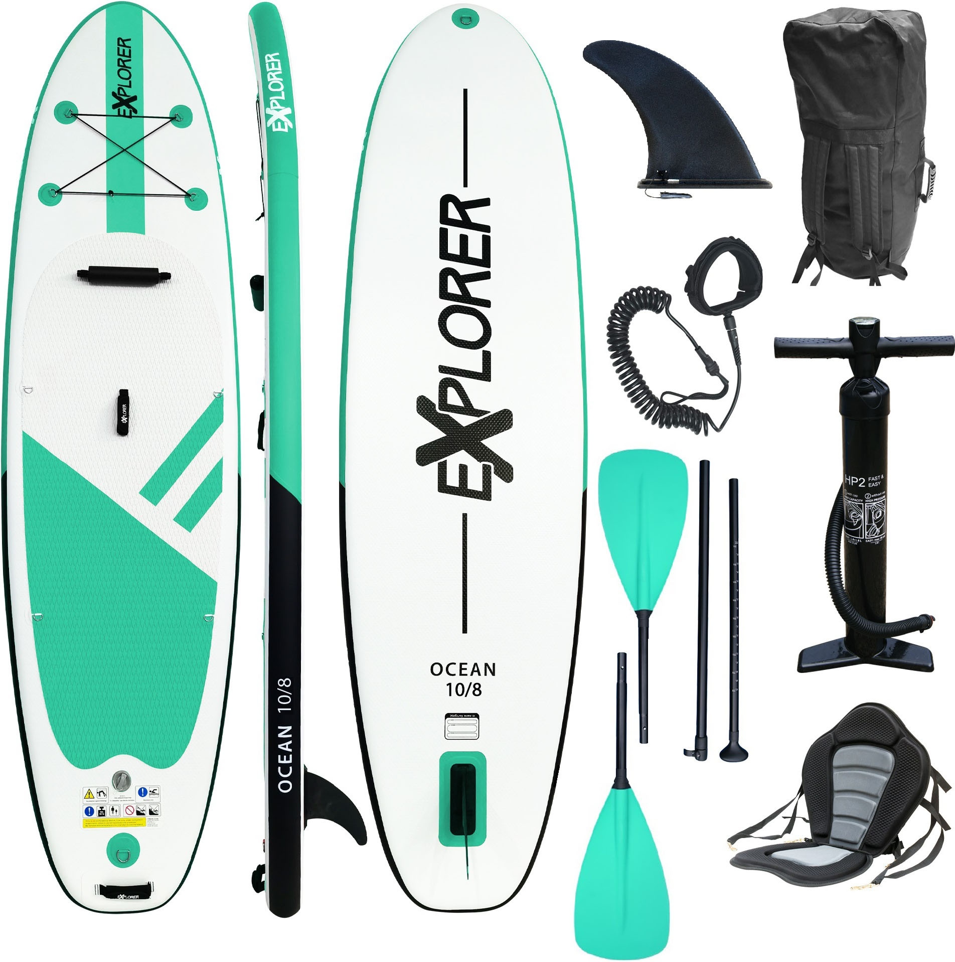 EXPLORER Inflatable SUP-Board »Ocean 10‘8“ Aufb...