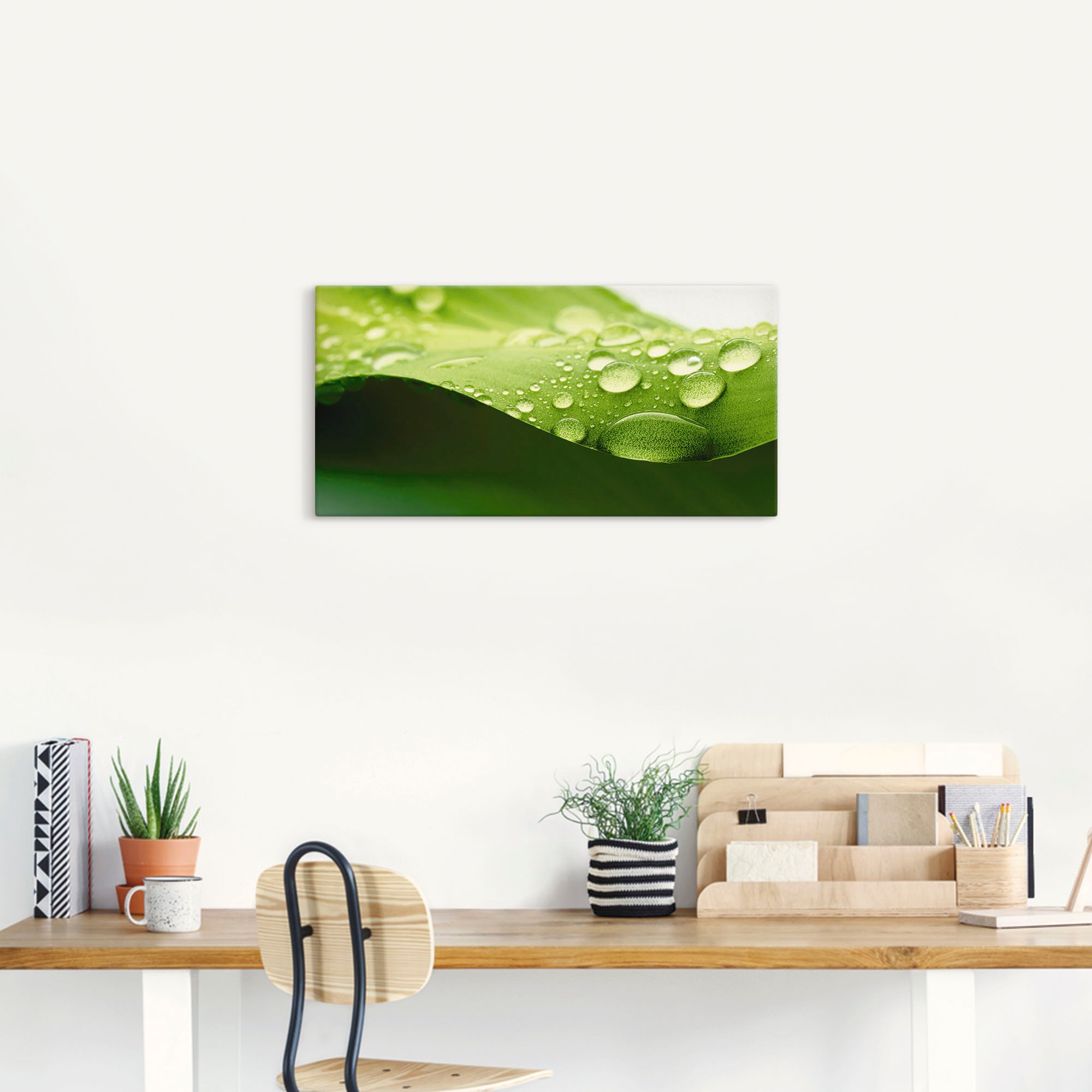 Artland Leinwandbild »Blatt«, Zen, (1 St.), auf Keilrahmen gespannt