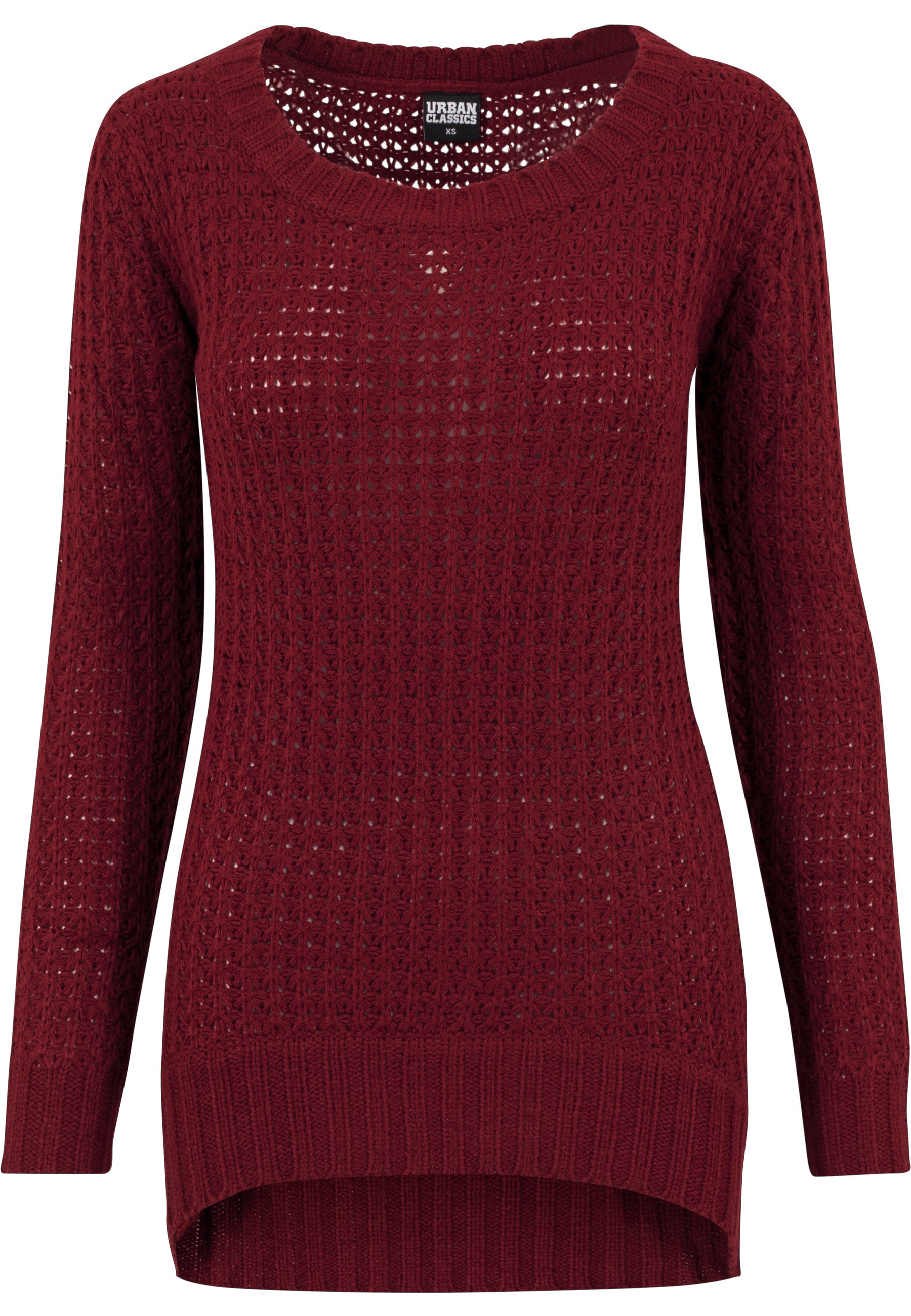 URBAN CLASSICS Rundhalspullover "Urban Classics Damen Ladies Long Wideneck Sweater" 1 Stk.