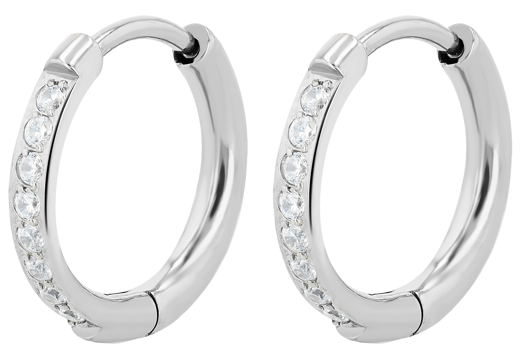 Adelia´s Klappcreolen "Damen Ohrringe – Klappcreole aus Titan mit Strass St günstig online kaufen