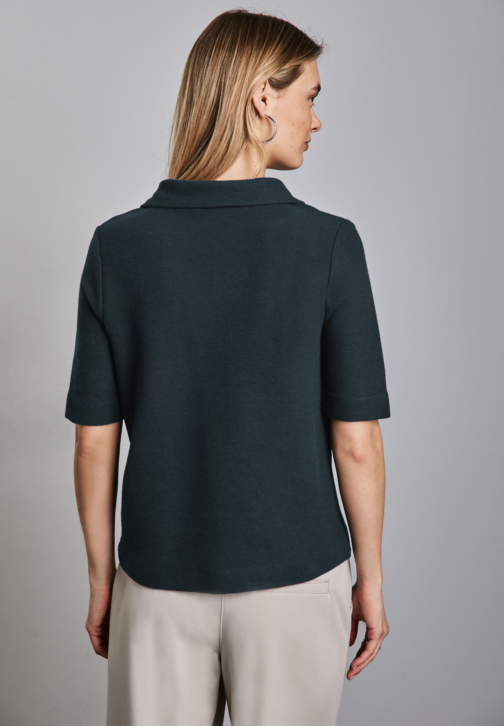 STREET ONE Poloshirt, mit Struktur
