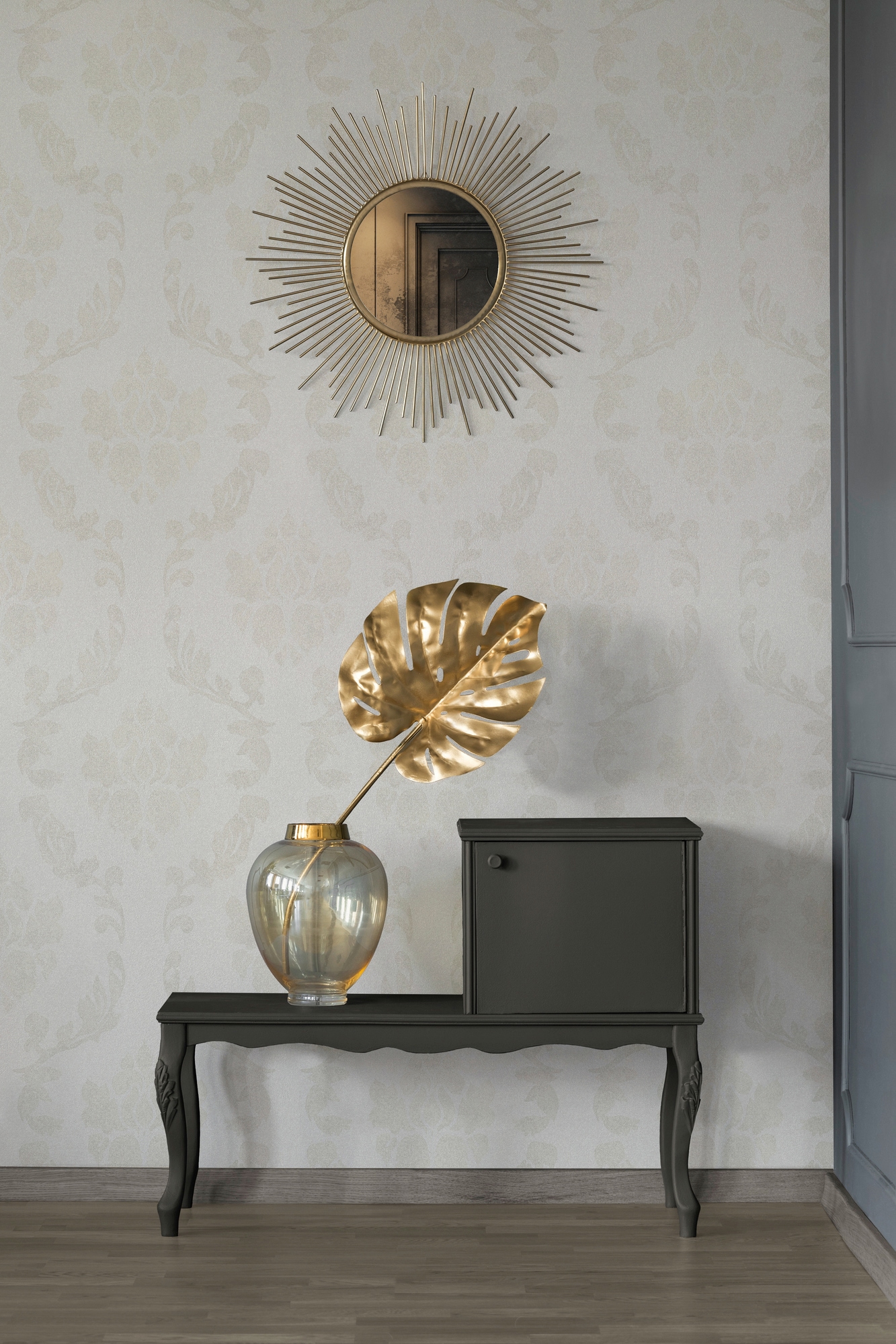 A.S. Création Vliestapete »New Elegance«, Barock-ornamental-gemustert, Ornament Tapete Barock Tapeten Wohnzimmer Schlafzimmer Küche Flur Büro