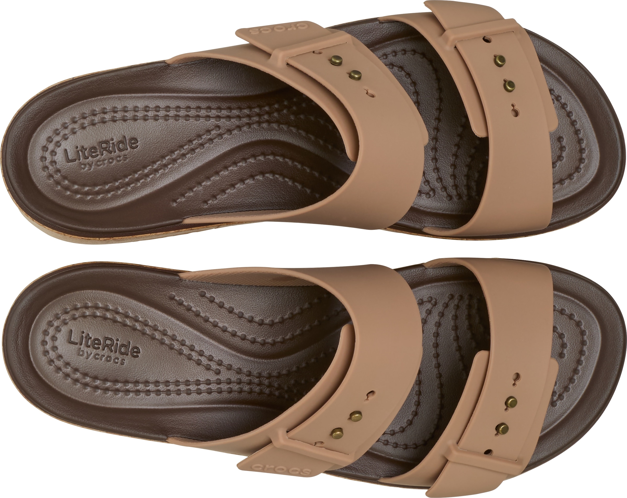 Crocs Keilpantolette »Brooklyn Cork Buckle«, Keilsandale, Plateausandale mit LiteRide™ Schaumfußbett