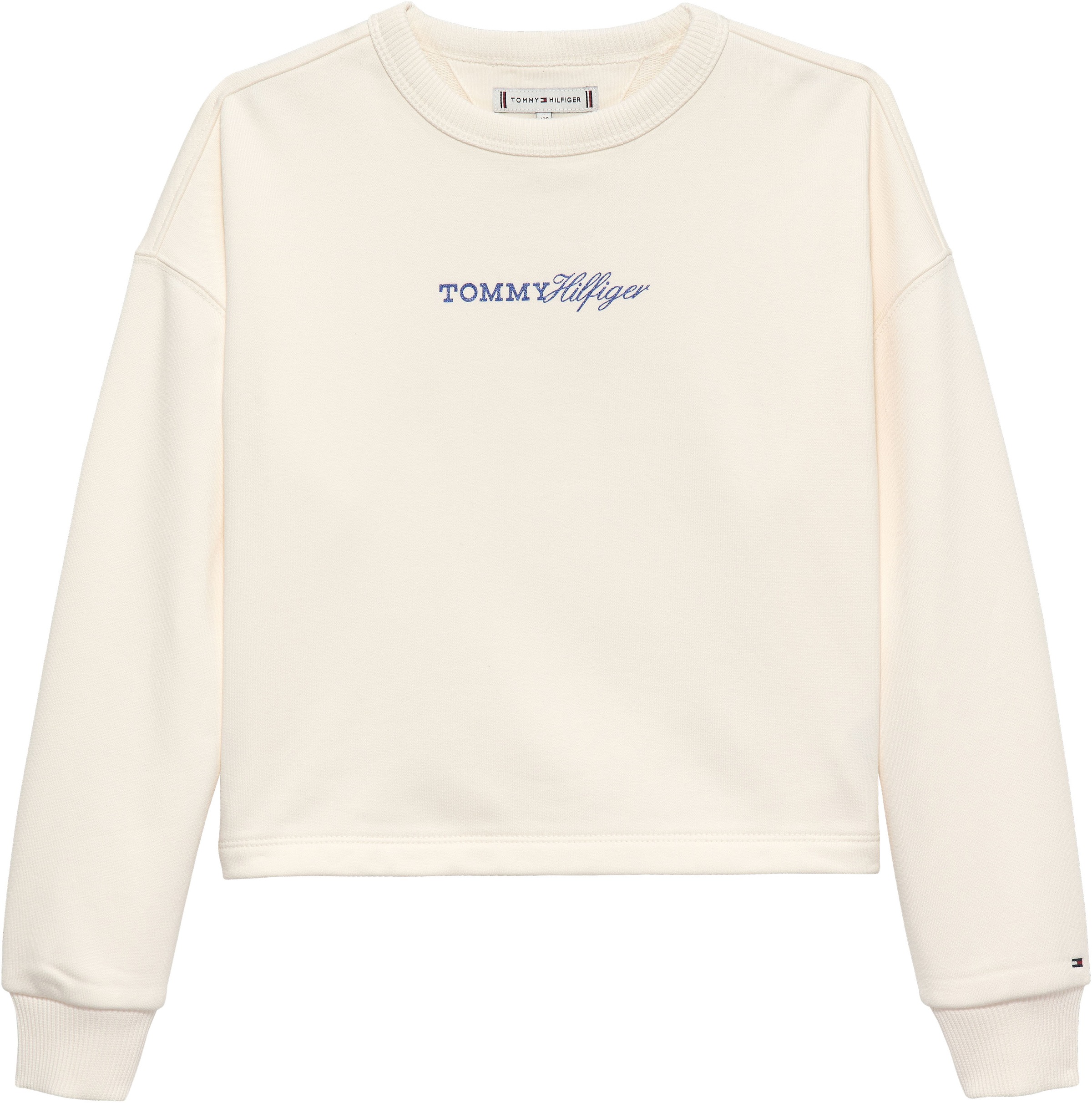 Tommy Hilfiger Sweatshirt »GLITTER TOMMY CREW«, Kinder bis 16 Jahre, regular fit
