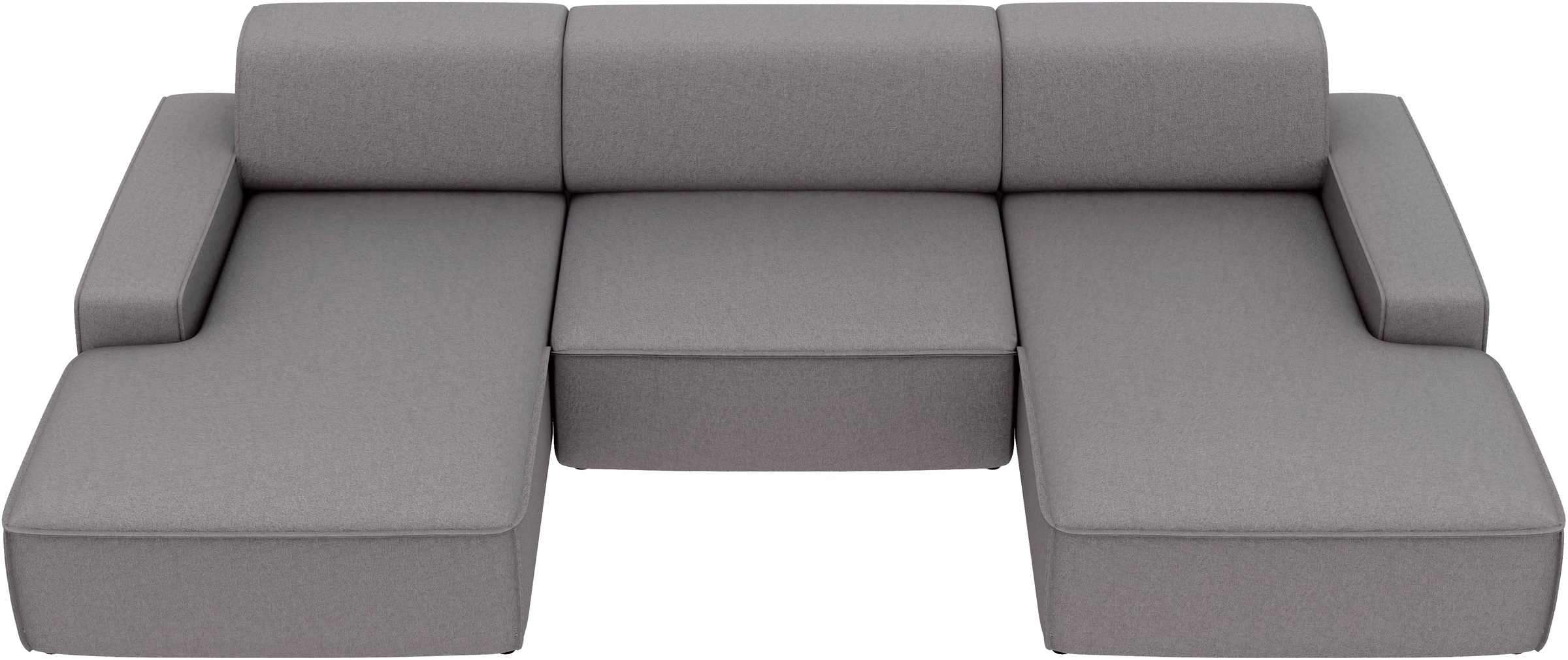 TRENDMANUFAKTUR Wohnlandschaft »Graz, wahlweise mit Sitzvorschub und Bettkasten, U-Form, Breite 329 cm«, in Cord-, haustierfreundlichem LEO Struktur- oder LUMOS-3D-Bezug
