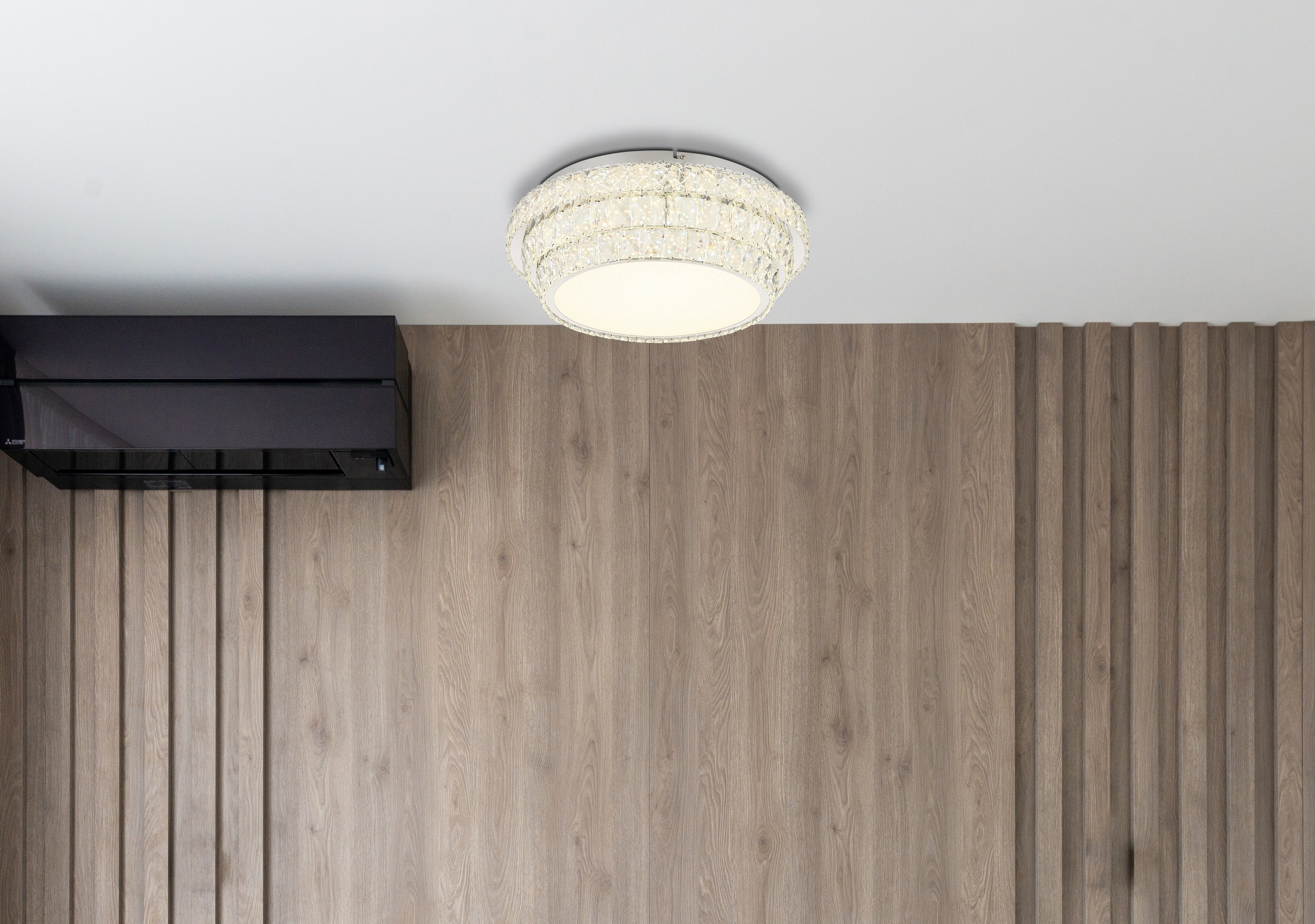 GLOBO LIGHTING LED Deckenleuchte »KLARA«, Leuchtmittel LED-Modul | LED fest integriert, Deckenlampe/Kristalle/Nachtlicht/Farben fixierbar/elegant