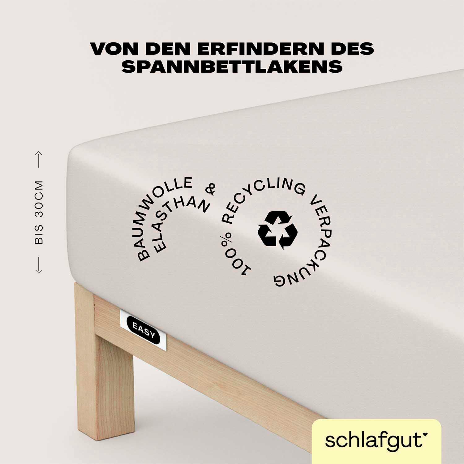 Schlafgut Spannbettlaken "EASY JERSEY ELASTHAN Bettlaken, 170 g/m², 95% Bau günstig online kaufen