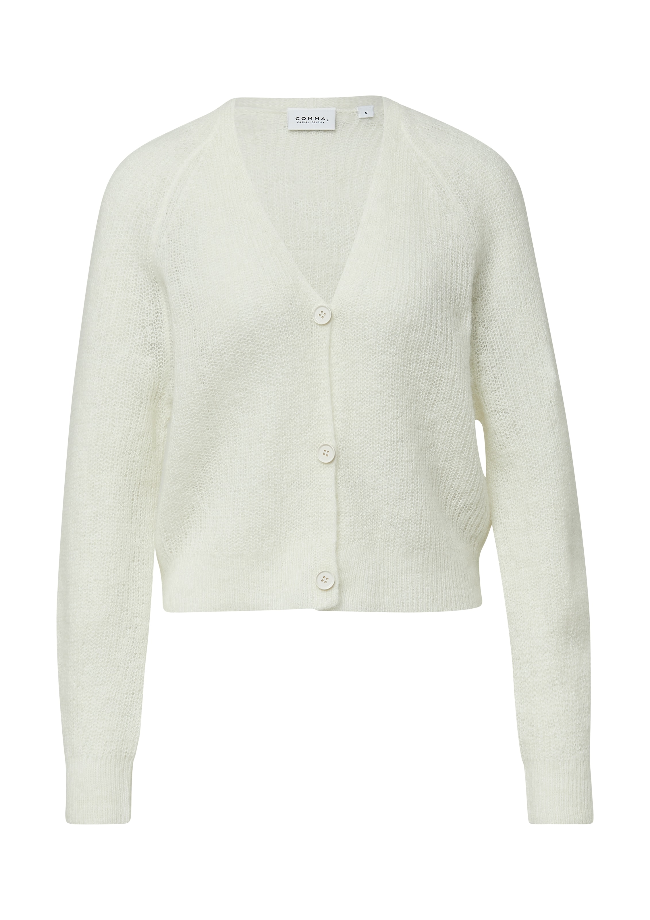 comma casual identity Cardigan, casual, bequem, Alpakamix, V-Ausschnitt