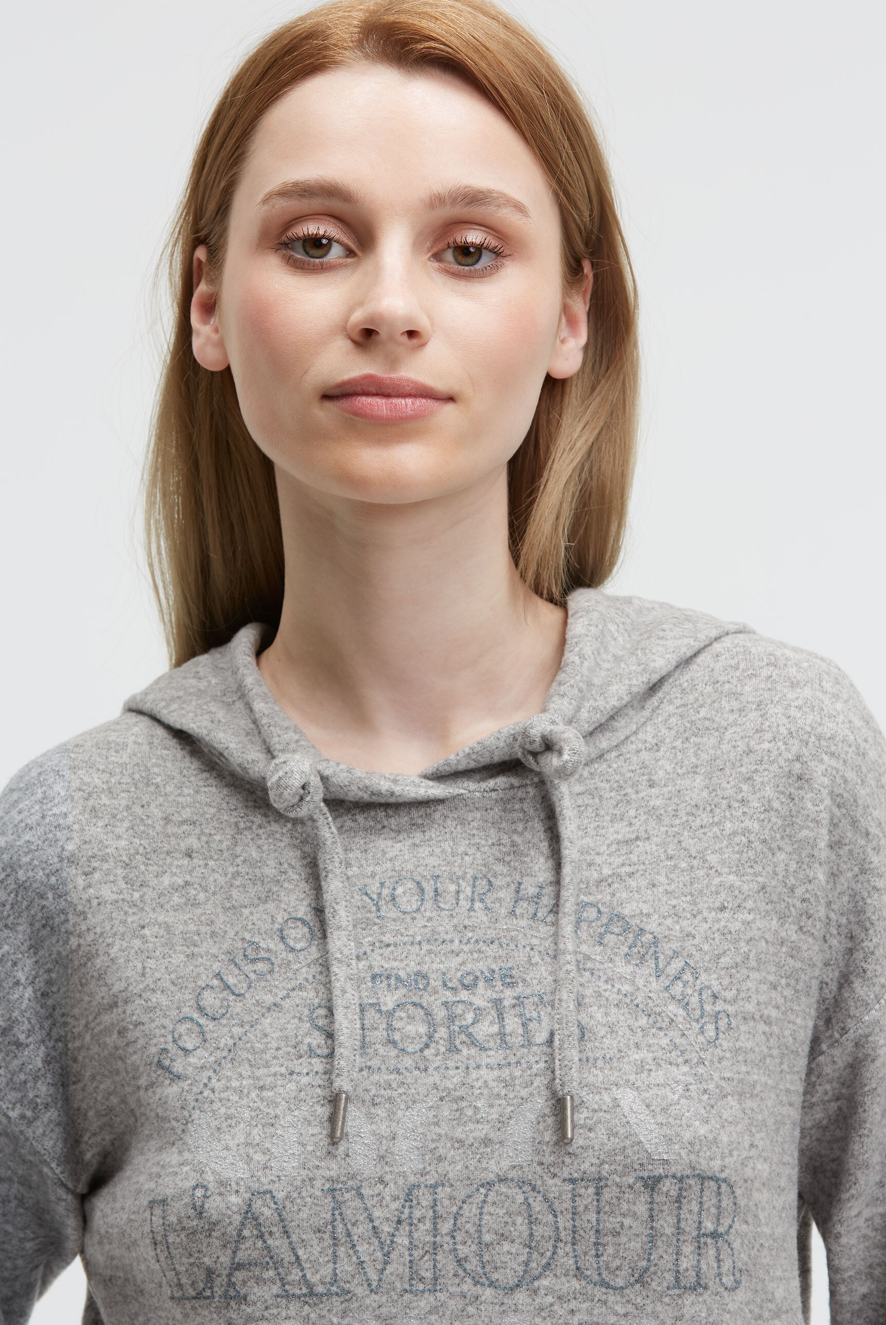 SOCCX Kapuzenpullover mit elastischem Saum