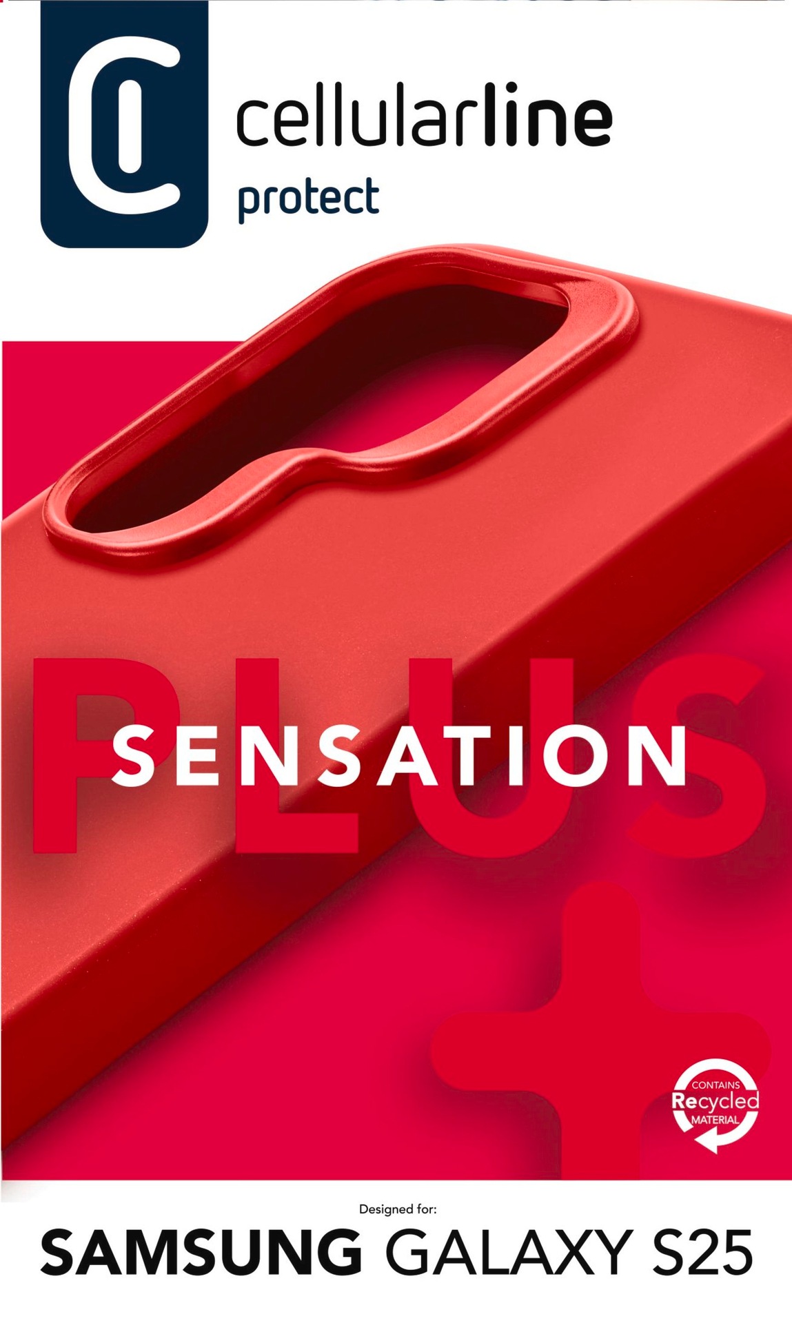Cellularline Handyhülle »Sensation Case für Samsung Galaxy S25«, Backcover, Schutzhülle, Handyschutzhülle, Case, Schutzcase, stoßfest