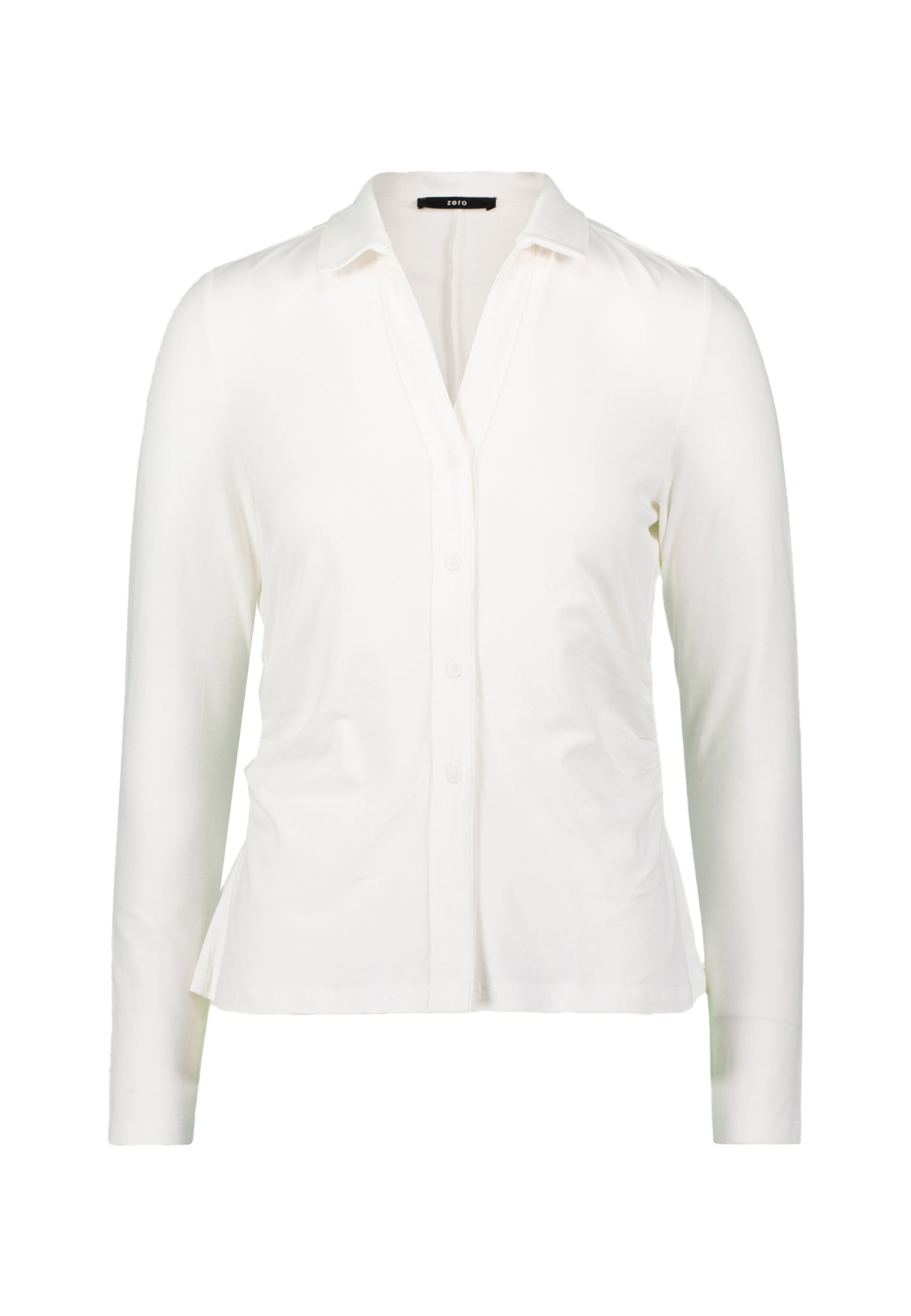 Zero Kurzarmshirt »zero Shirt mit Knopfleiste«, (1 tlg.), Knopfleiste