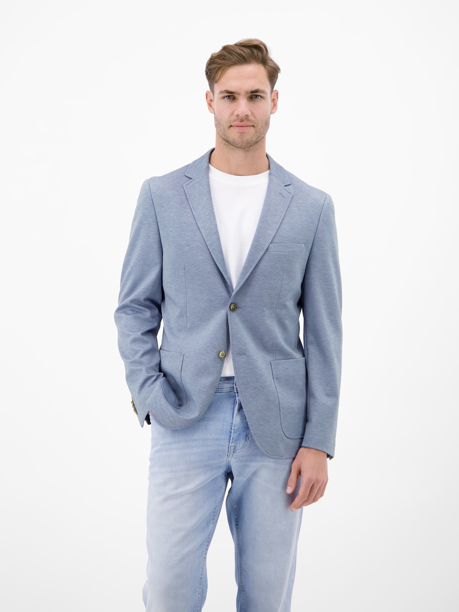 LERROS Jerseysakko "Leichter Jersey-Blazer mit bedrucktem Futter" günstig online kaufen