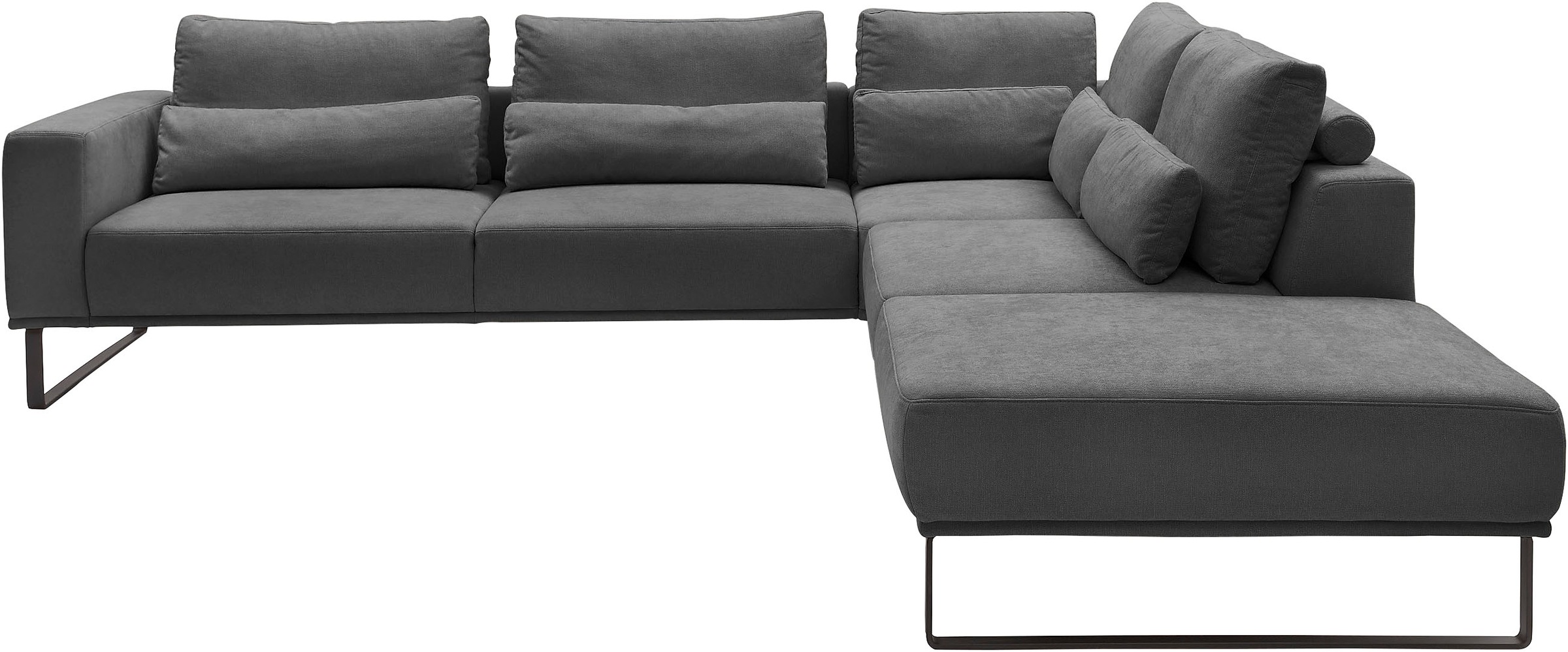 Musterring "JustB PM100 Federkern & Kaltschaum, bequem, Breite 308cm, L-Form" mit Sitztiefenverstellung und Kissen, mit Metallkufe, Maße 290x308 cm