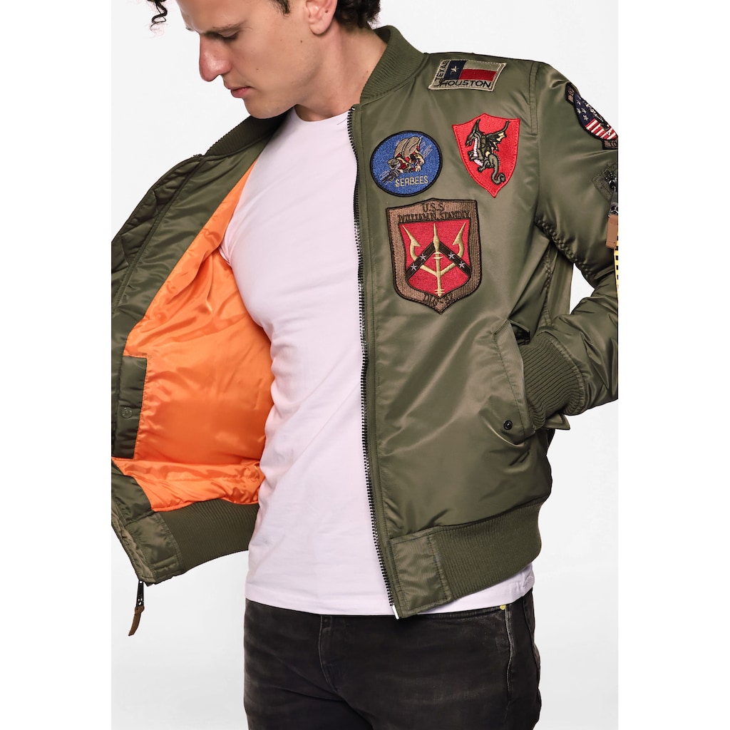 TOP GUN Bomberjacke »im Pilotenstil mit Patches TG20191053«