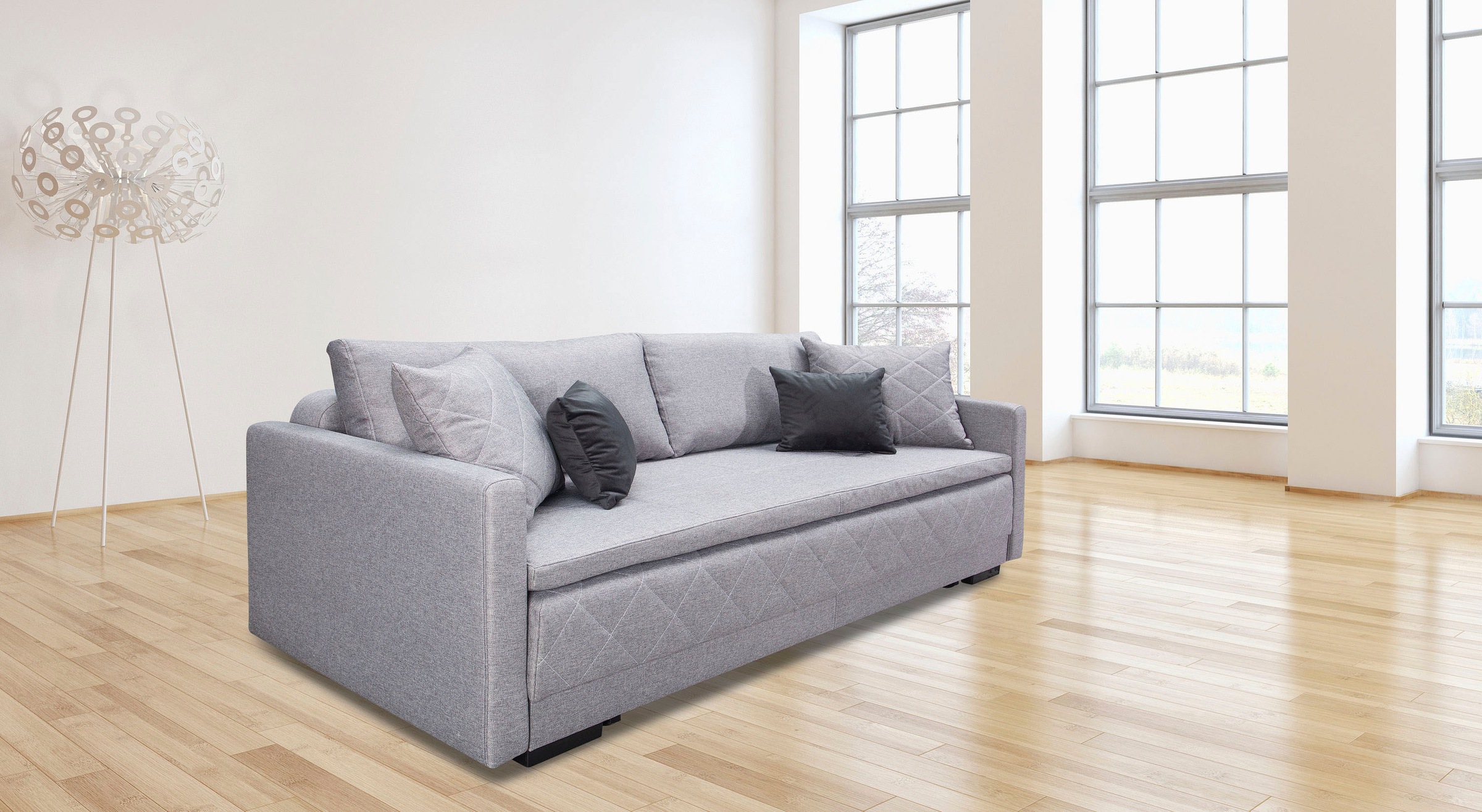 INOSIGN Schlafsofa »Potsdam«, mit Boxspringaufbau, Bettfunktion & Bettkasten, Dauerschlafsofa