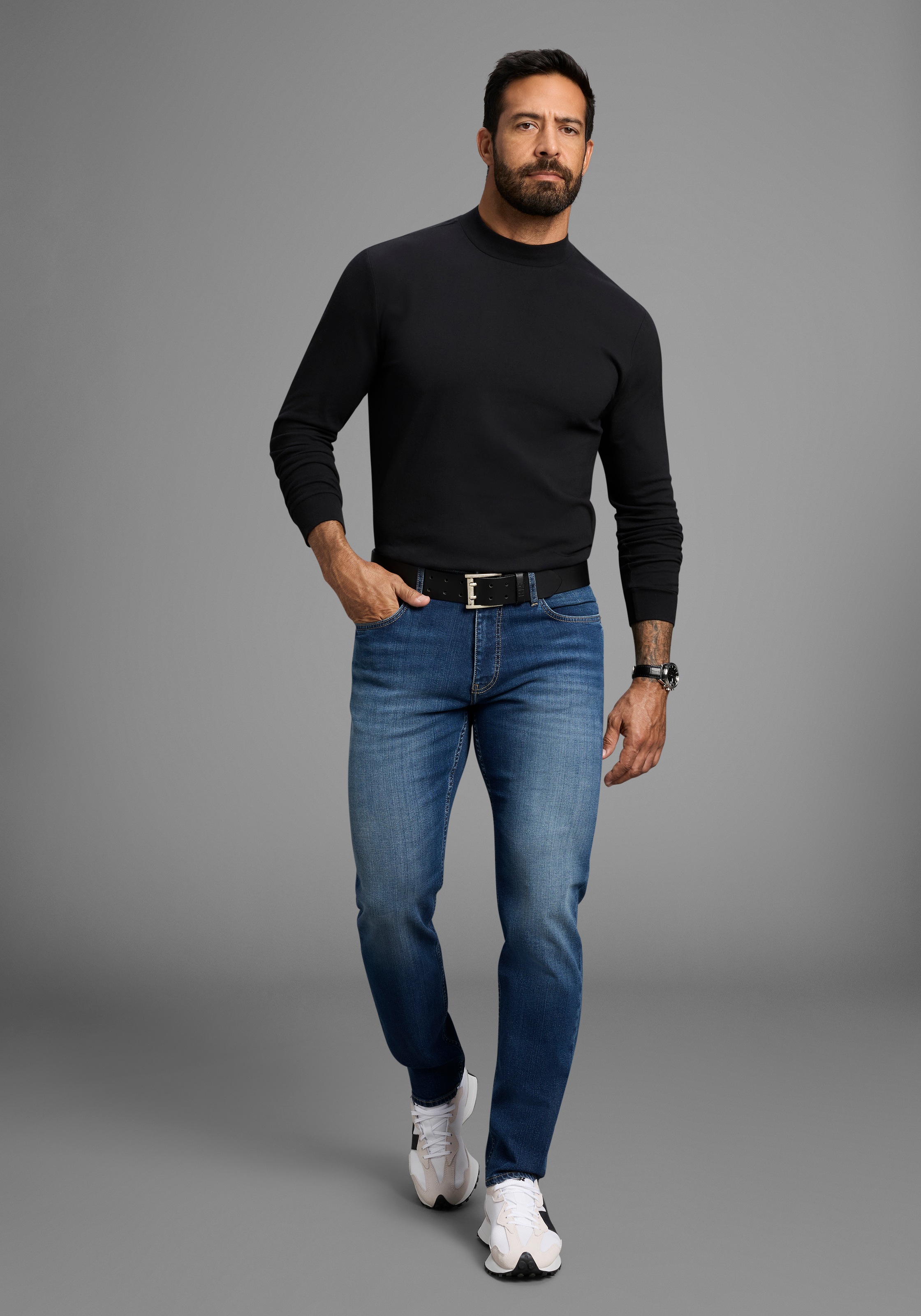 H.I.S Straight-Jeans »NEW DALE« gerades Bein,  mit Used-Effekten,  niedrige Leibhöhe