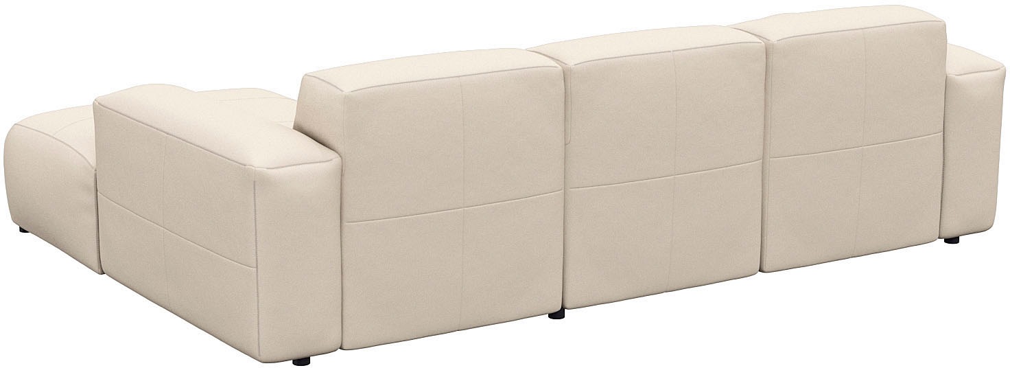 FLEXLUX Ecksofa »Lucera Chaislongue rechts oder links, L-Form, bequem«, modern & anschmiegsam, Kaltschaum, Stahl-Wellenunterfederung