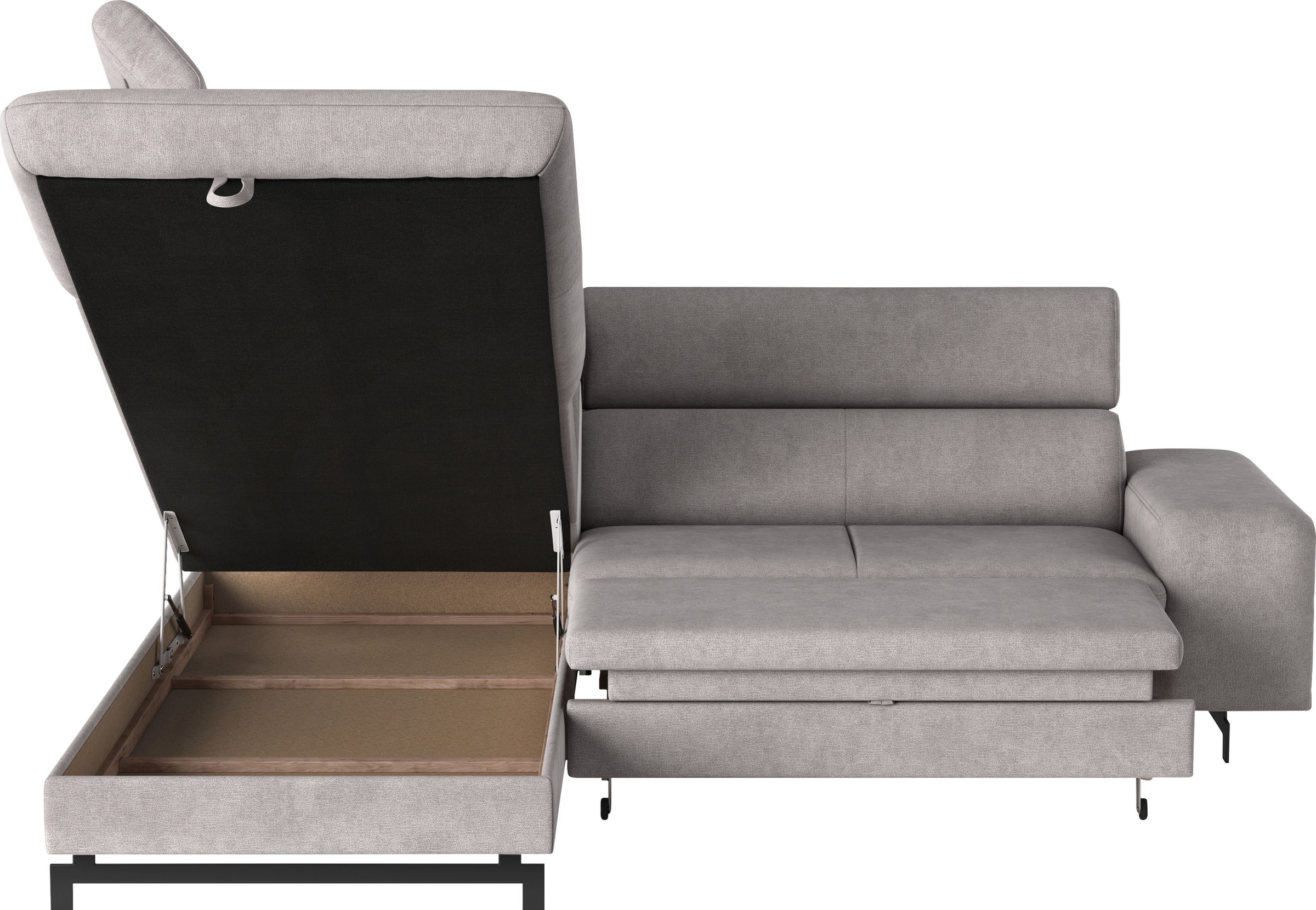 COTTA Ecksofa »Emma L-Form«, mit Kopfteilverstellung, wahlweise mit Bettfunktion & Bettkasten