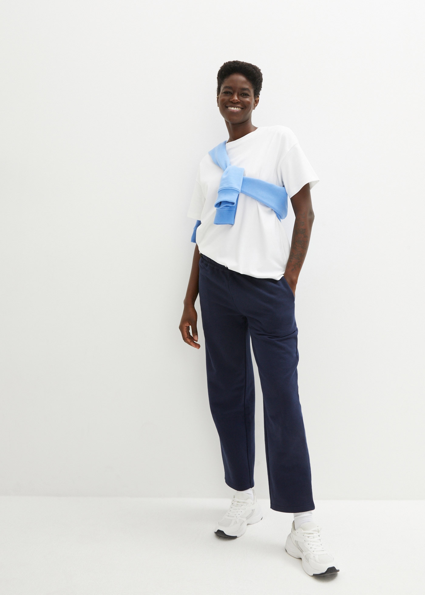 bonprix Oversize-Shirt Oversize-Passform, Halbarm, aus Baumwolle