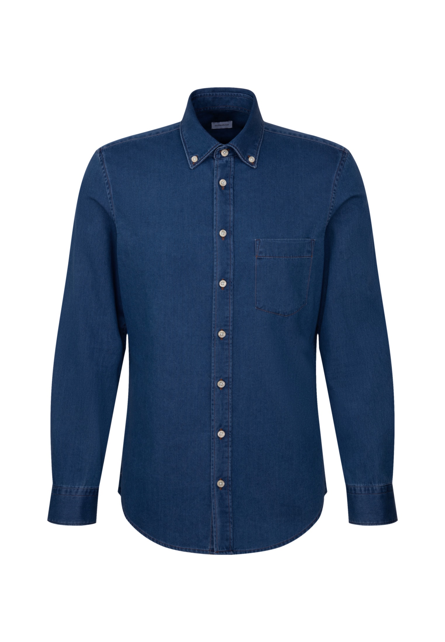 seidensticker Businesshemd »Schwarze Rose«, Slim Langarm Button-Down-Kragen Uni