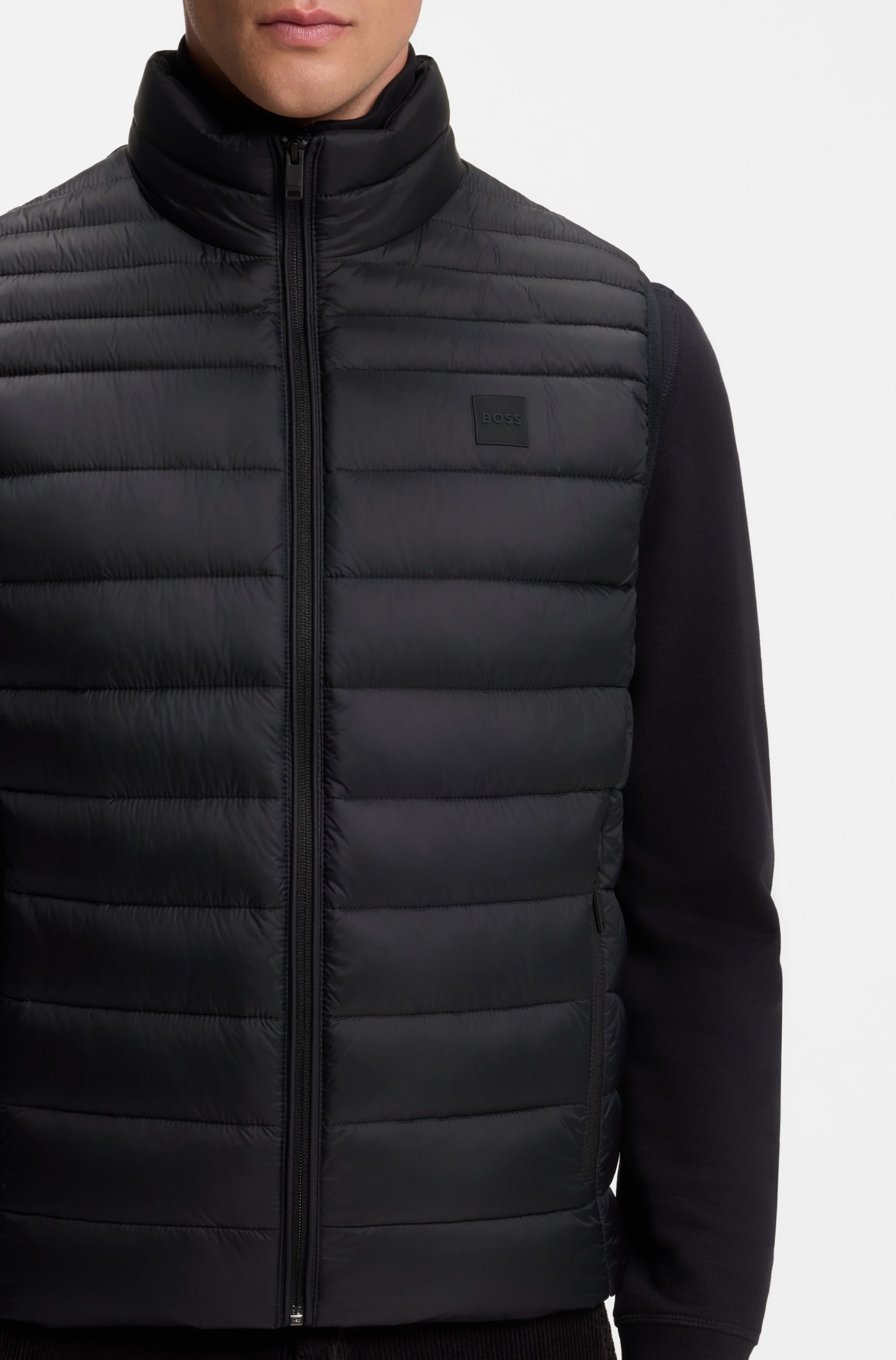 BOSS ORANGE Steppweste »Odeno« Stehkragen, slim fit, kurze Länge
