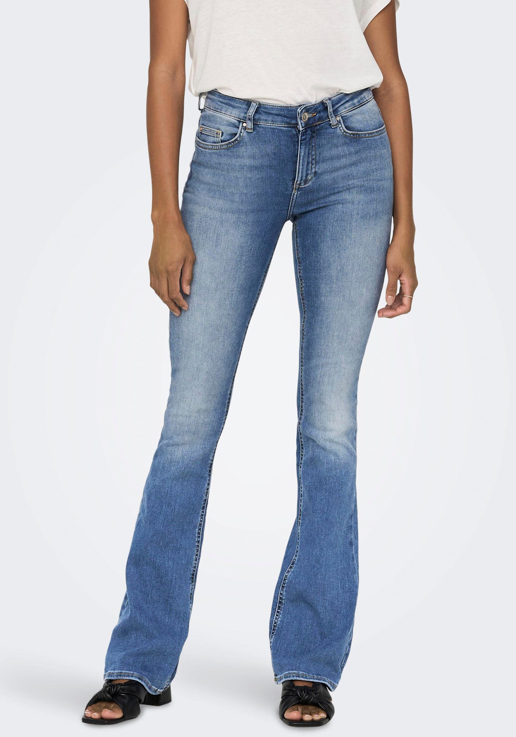 ONLY Bootcut-Jeans "ONLBLUSH – Bootcut-Jeans mit ausgestelltem Bein", bootc günstig online kaufen