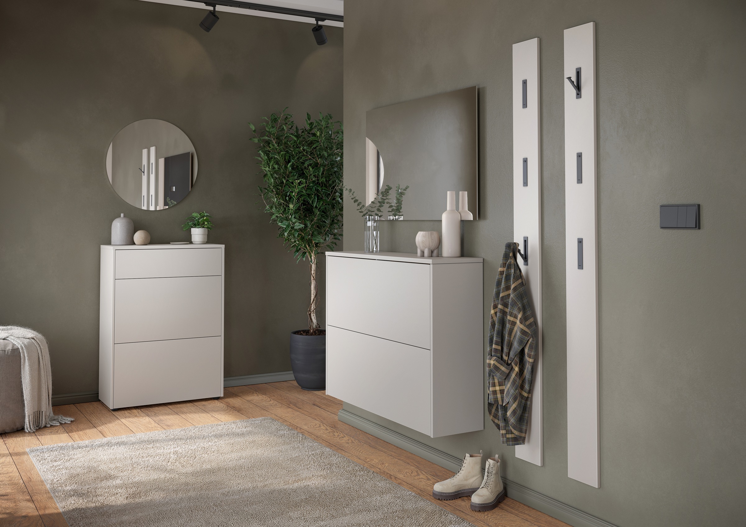 GERMANIA Schuhschrank »Binetto« 1 Stk. tlg. Schuhschrank mit einer Schublade, zwei Klappen und Push-to-open Tech.